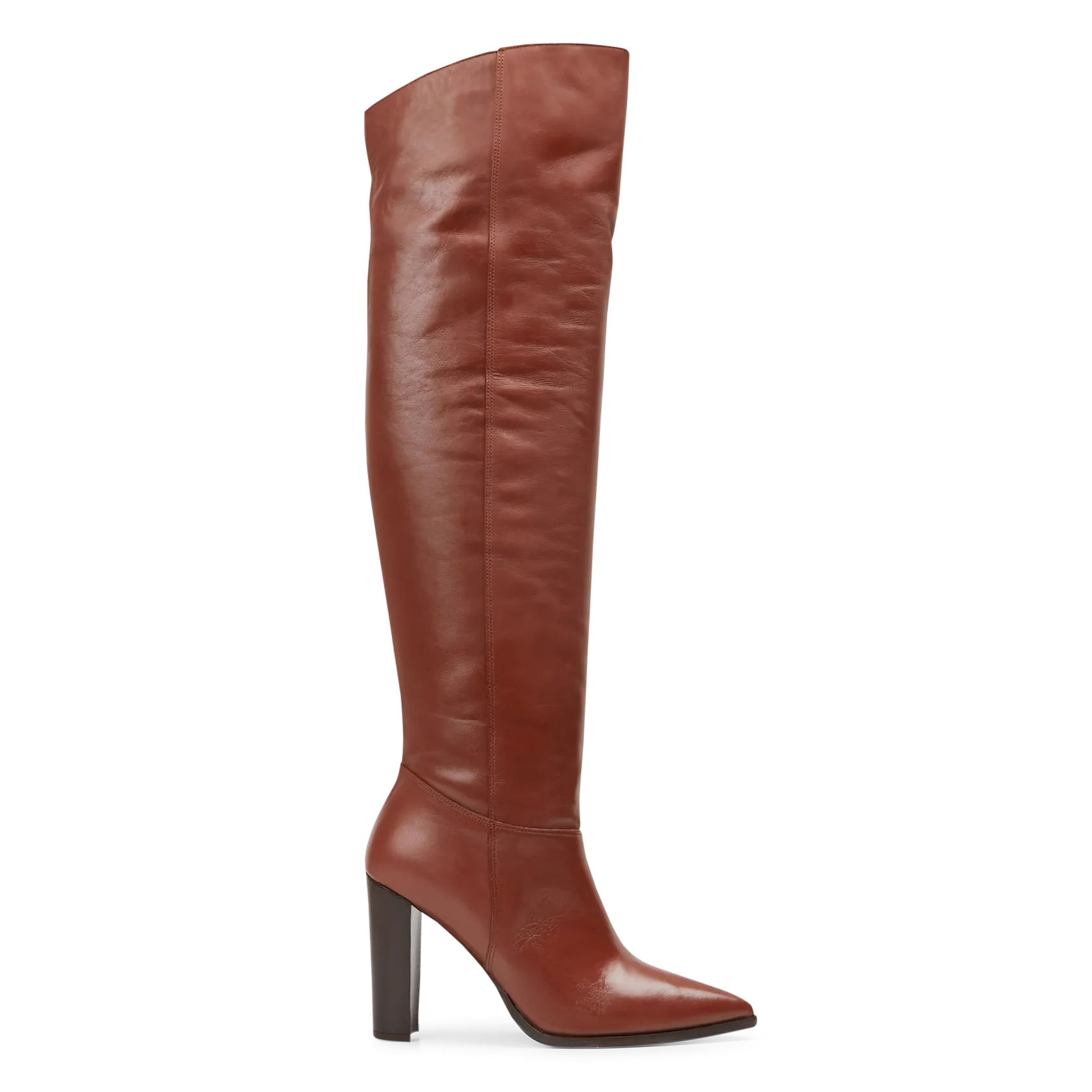 LENA  BOTAS ALTAS DE PIEL EN MARRON