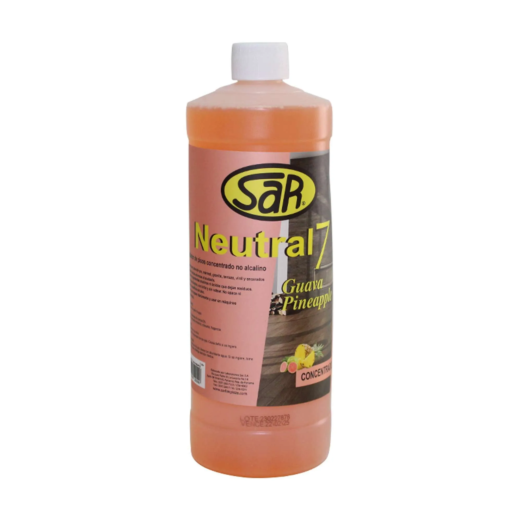 Limpiador Neutral 7 Para Pisos Aroma Guayaba Piña 1 Litro