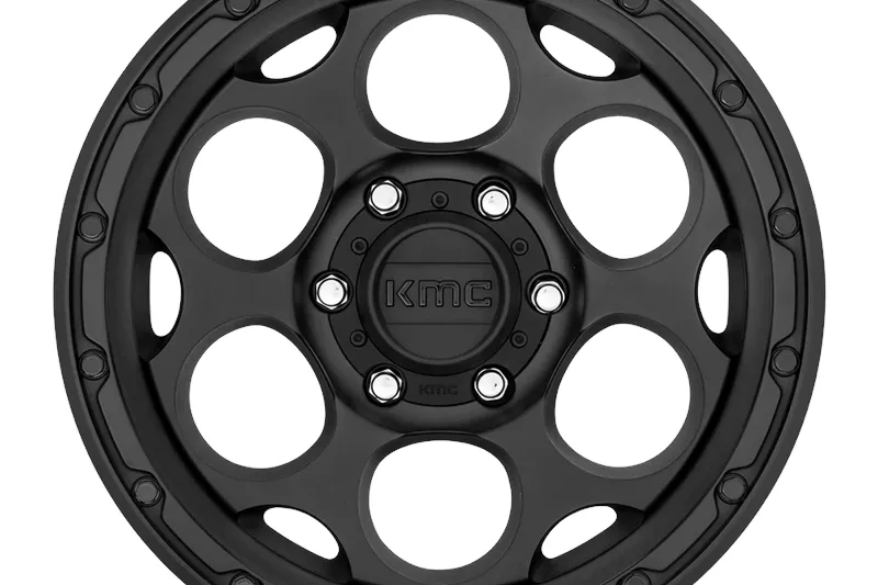 Llanta de aleación KM541 Dirty Harry Textured Black KMC 8.5x18 ET18 106,1 6x139,7