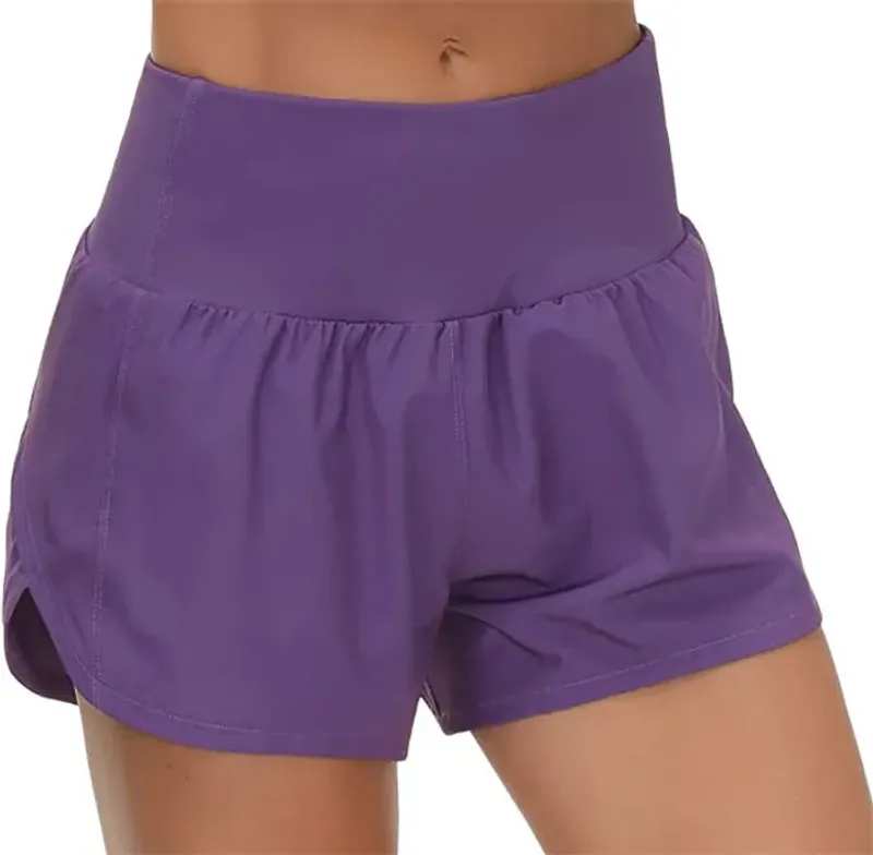 Lu Women Sports Yoga Shorts atfits de alta cintura Sportswear respirable Fitness de bolsillo de bolsillo Continúa de pantalones 