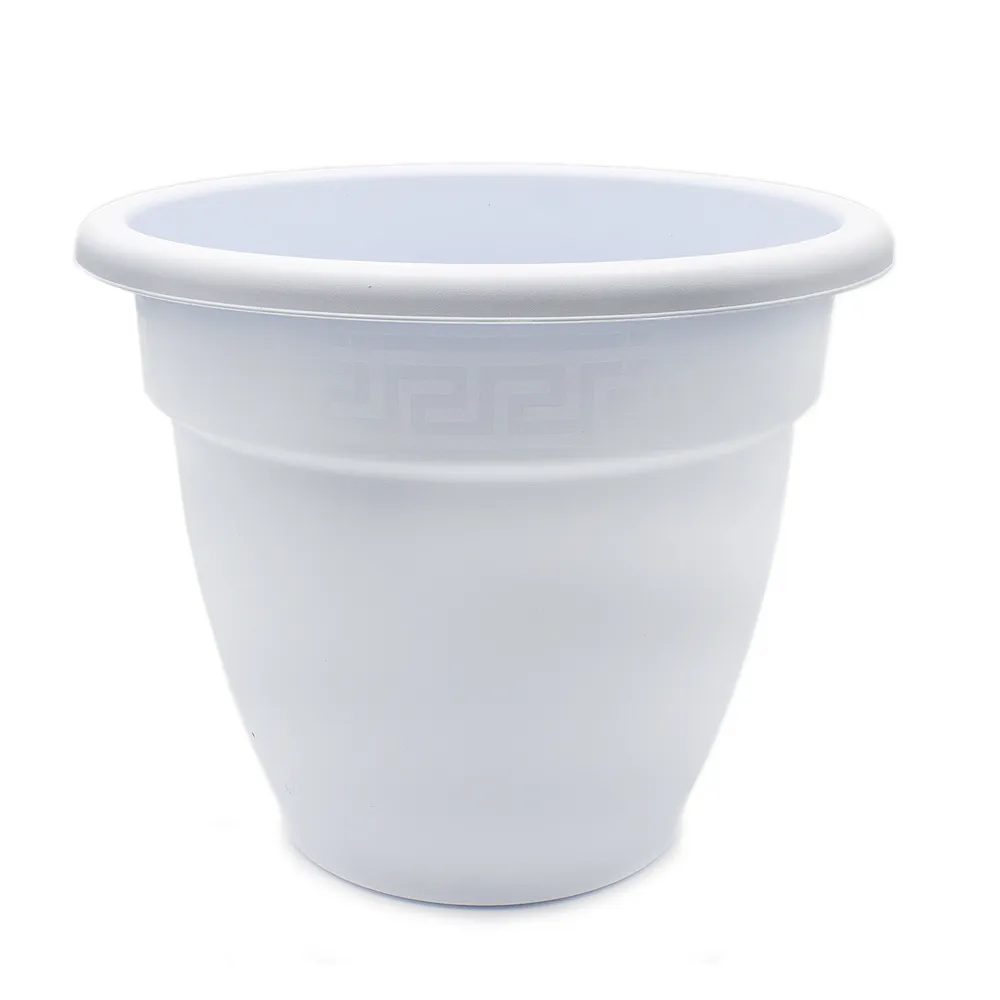 Macetero Rendondo De Plastico 35 Cm Blanco