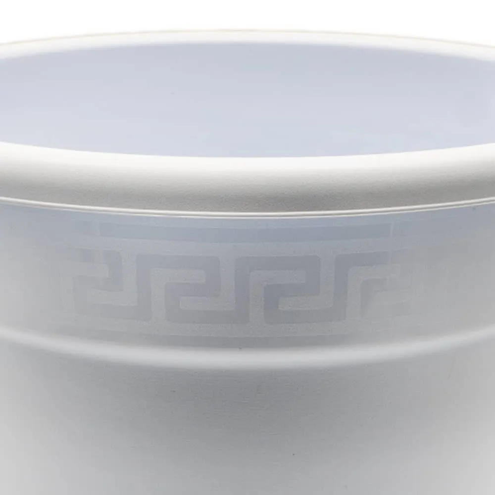 Macetero Rendondo De Plastico 35 Cm Blanco