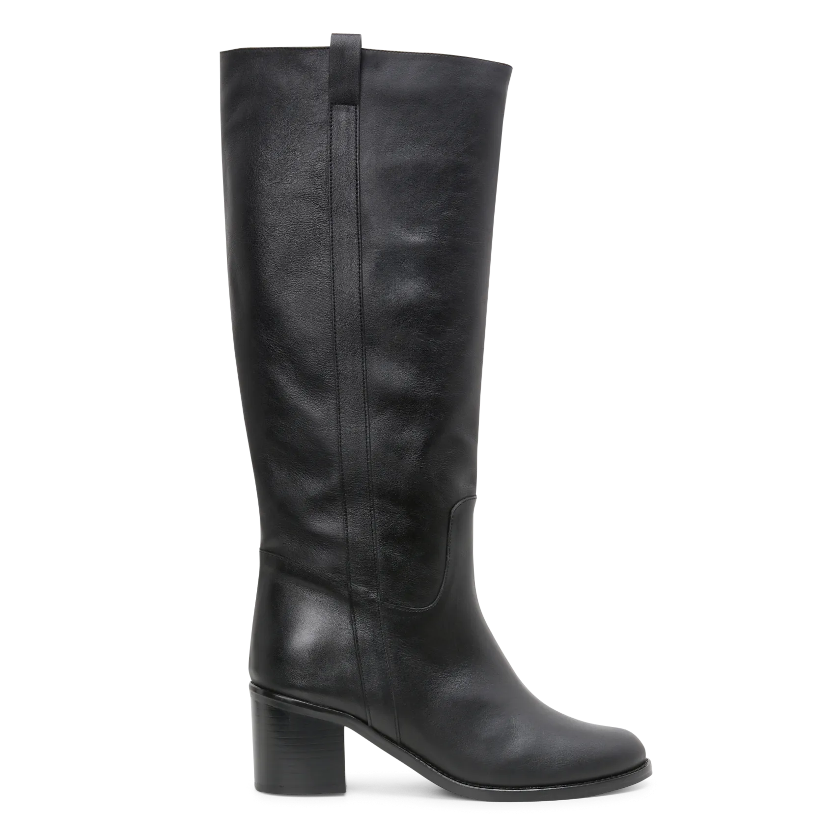 MAISON 123 RUDDY  BOTAS ALTAS DE PIEL CON TACóN EN NEGRO