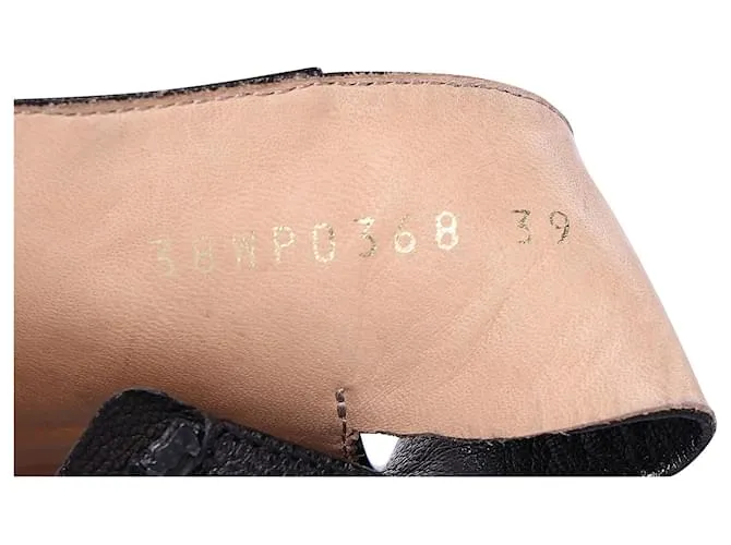 Maison Martin Margiela Botines de cuero con aberturas en cuero negro de Maison Margiela 