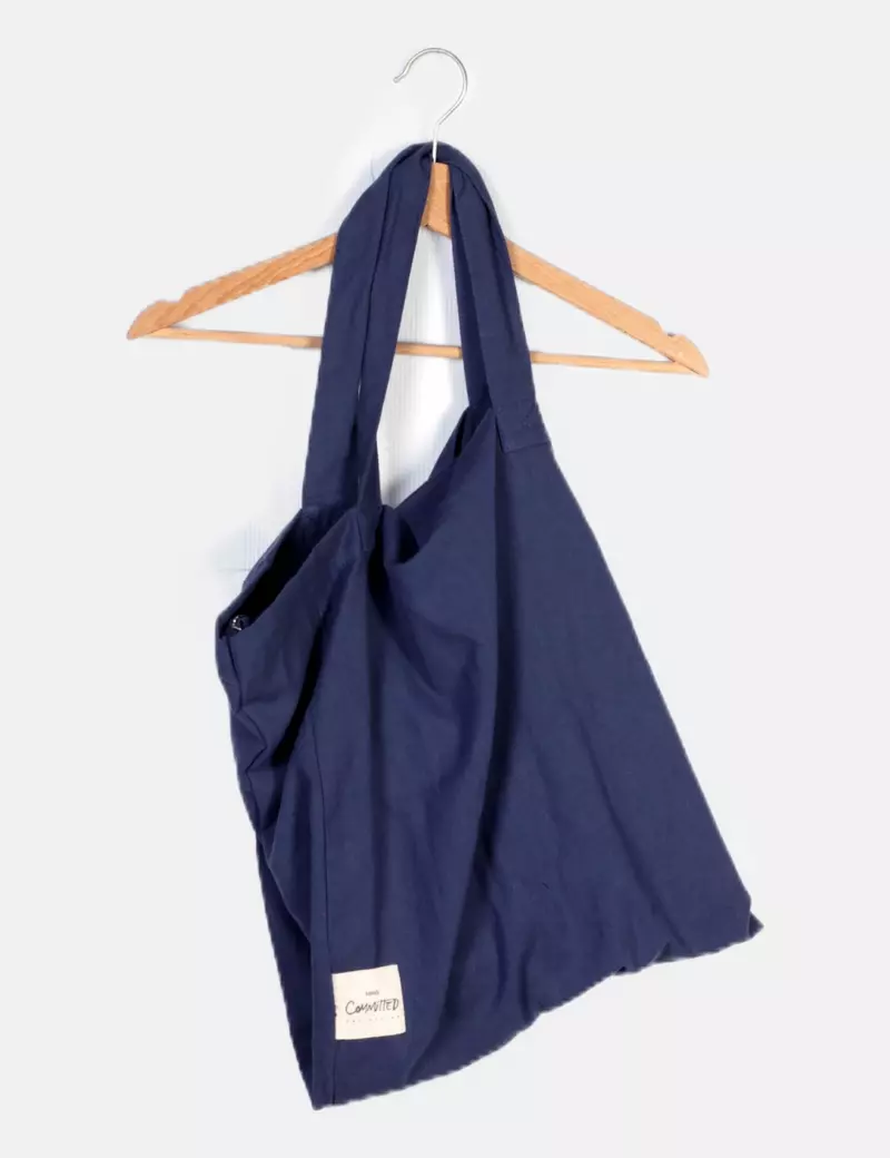 Mango Tote azul marino básico