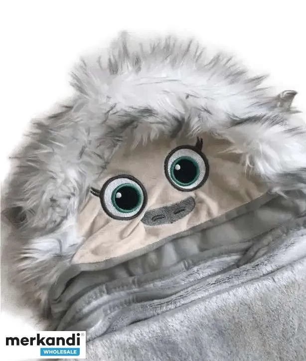 Manta de lana con niños encapuchados Monstruo de nieve