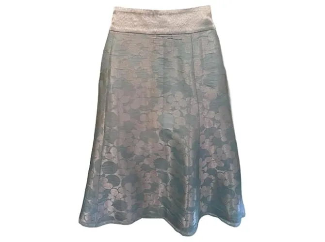 MARC JACOBS MUJER FALDA DE OCASIóN ALINE CON RIBETE DE ENCAJE DE SEDA AZUL REINO UNIDO 10 US 6 UE 38 AZUL CLARO 