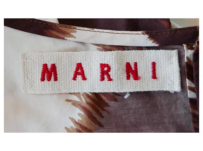 Marni SS06 Top estampado marrón Castaño 