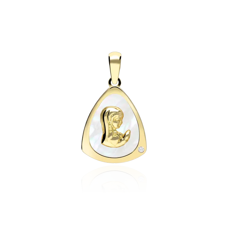 Medalla Virgen Niña Oro 18k