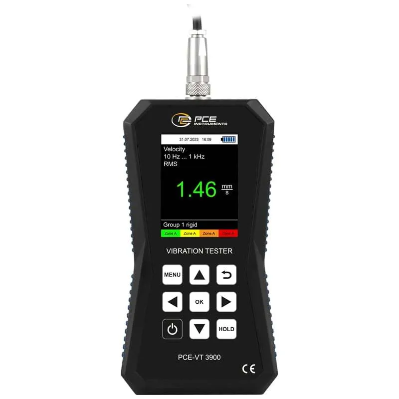 MEDIDOR DE VIBRACIóN PCEVT 3900, CON MODO FFT Y REGISTRADOR DE DATOS + CERTIFICADO ISO