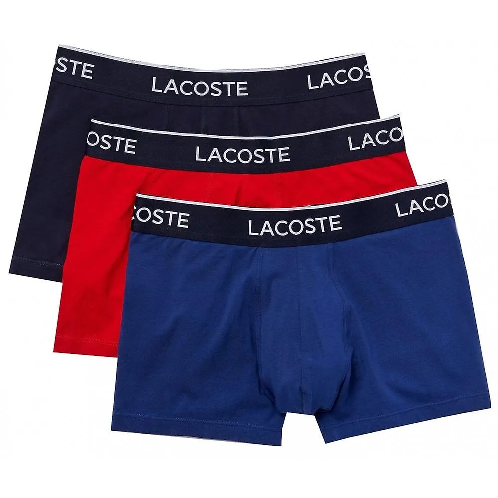Men's Lacoste Menswear Lacoste Men's 3 Pack Boxers With Branded Waistband