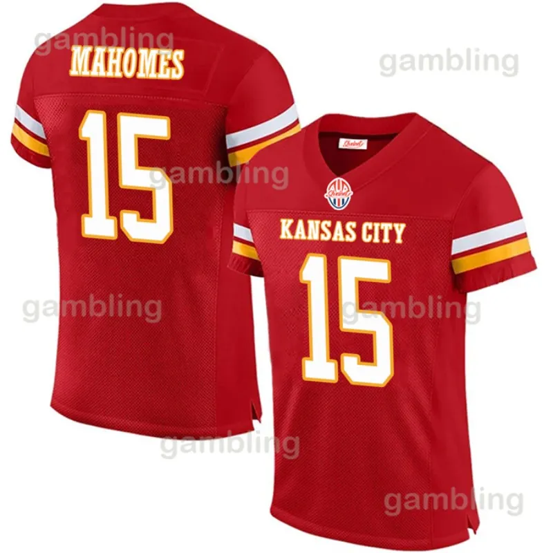 Mens/Jóvenes/Mujeres Jerseys de fútbol personalizados 15 Mahomes Kelce Noah Gray 52 Creed 25 Clyde 8 Justyn 56 George 35 Christi