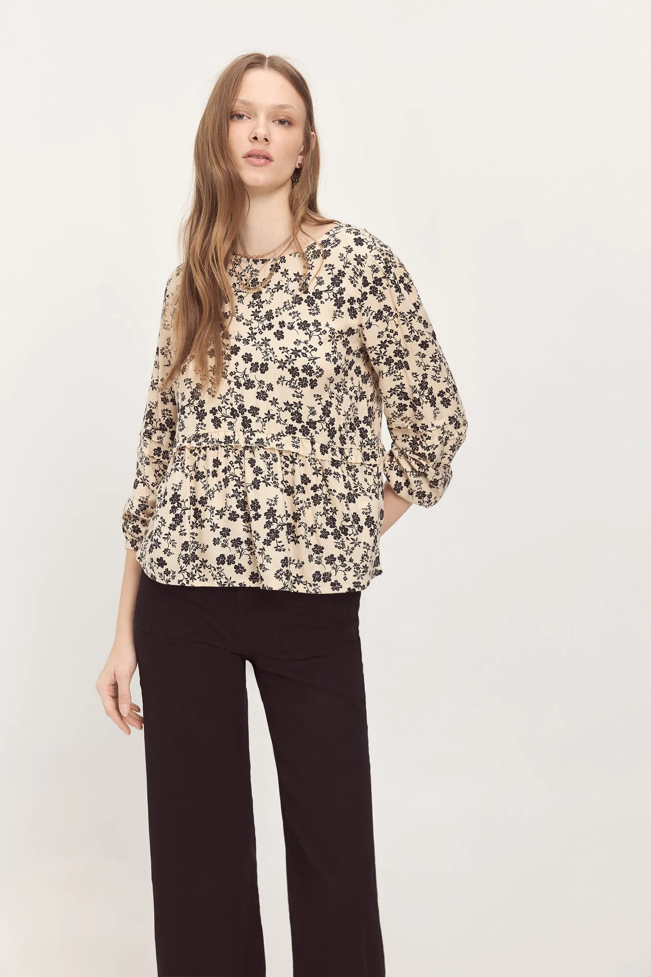 Milano Blusa con volante