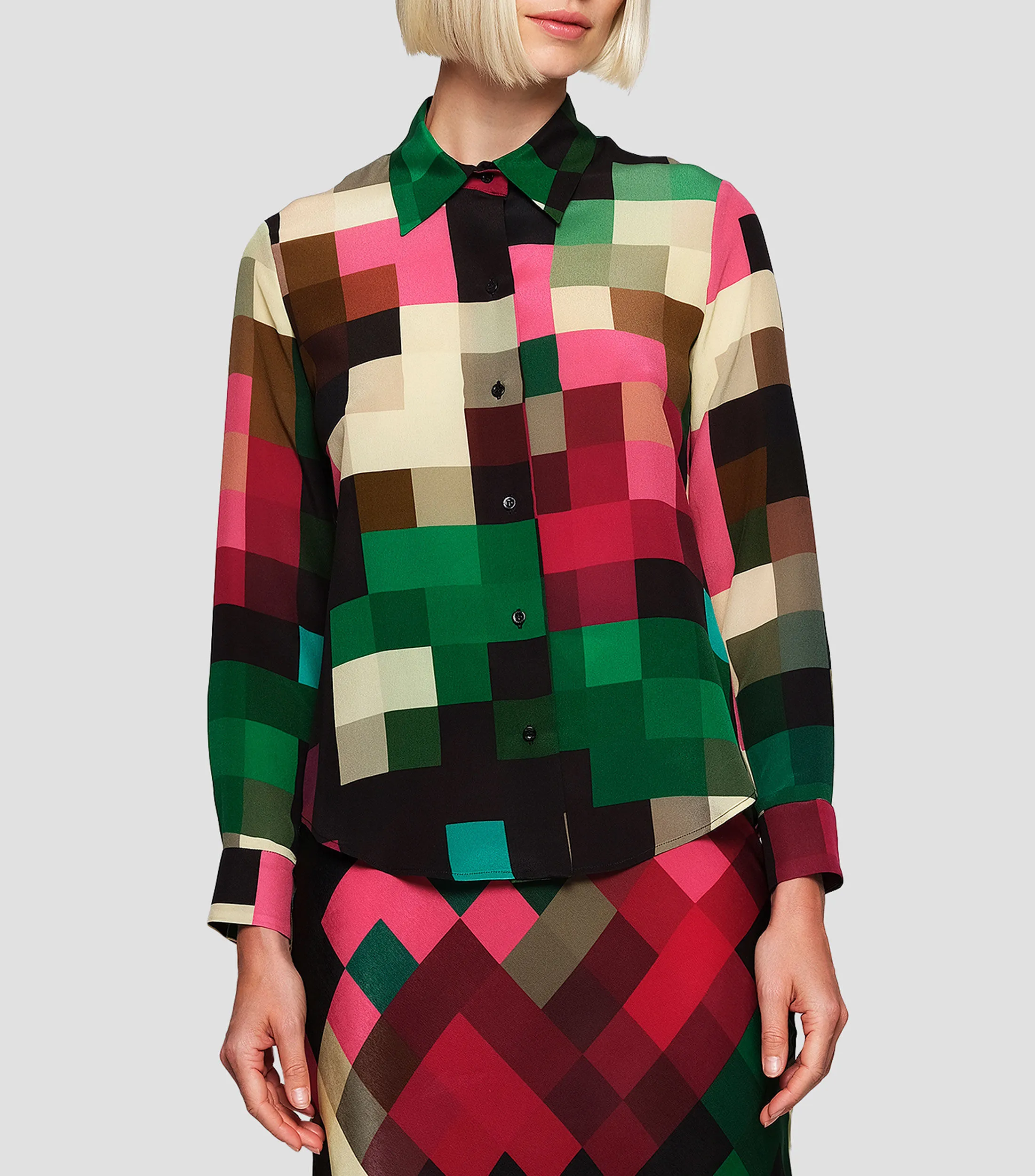 Mirto Blusa a cuadros manga larga Mujer