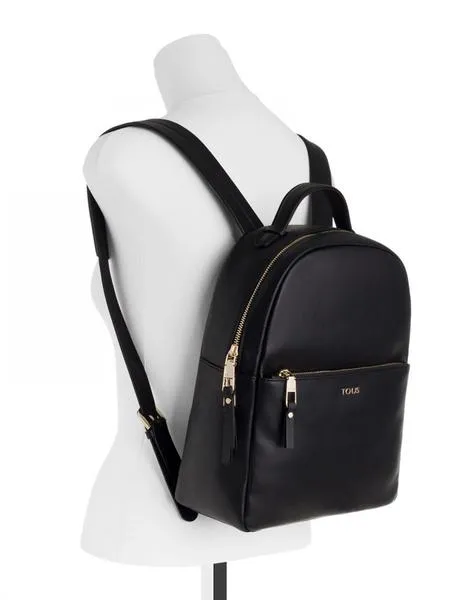 mochila higgins negro piel