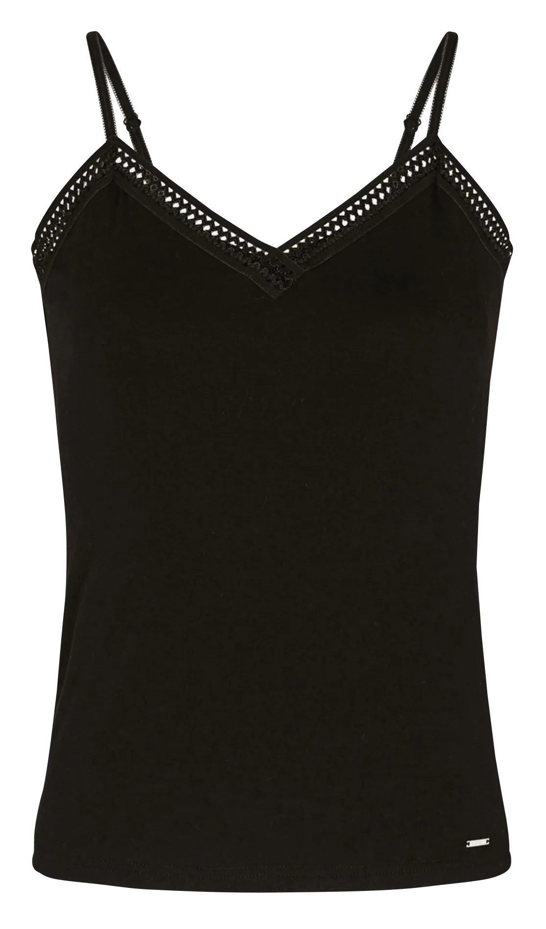 MORGAN Camiseta de tirantes con cuello de pico en negro