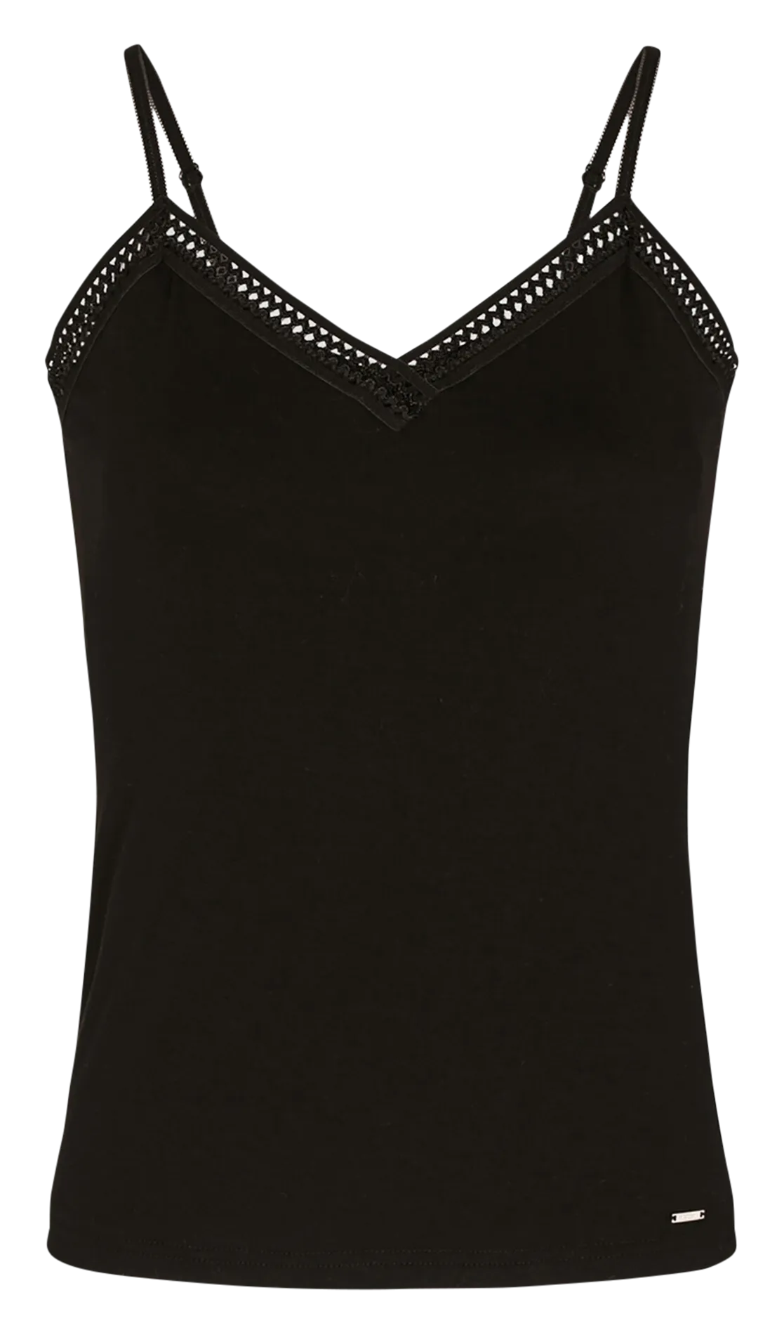 MORGAN Camiseta de tirantes con cuello de pico en negro