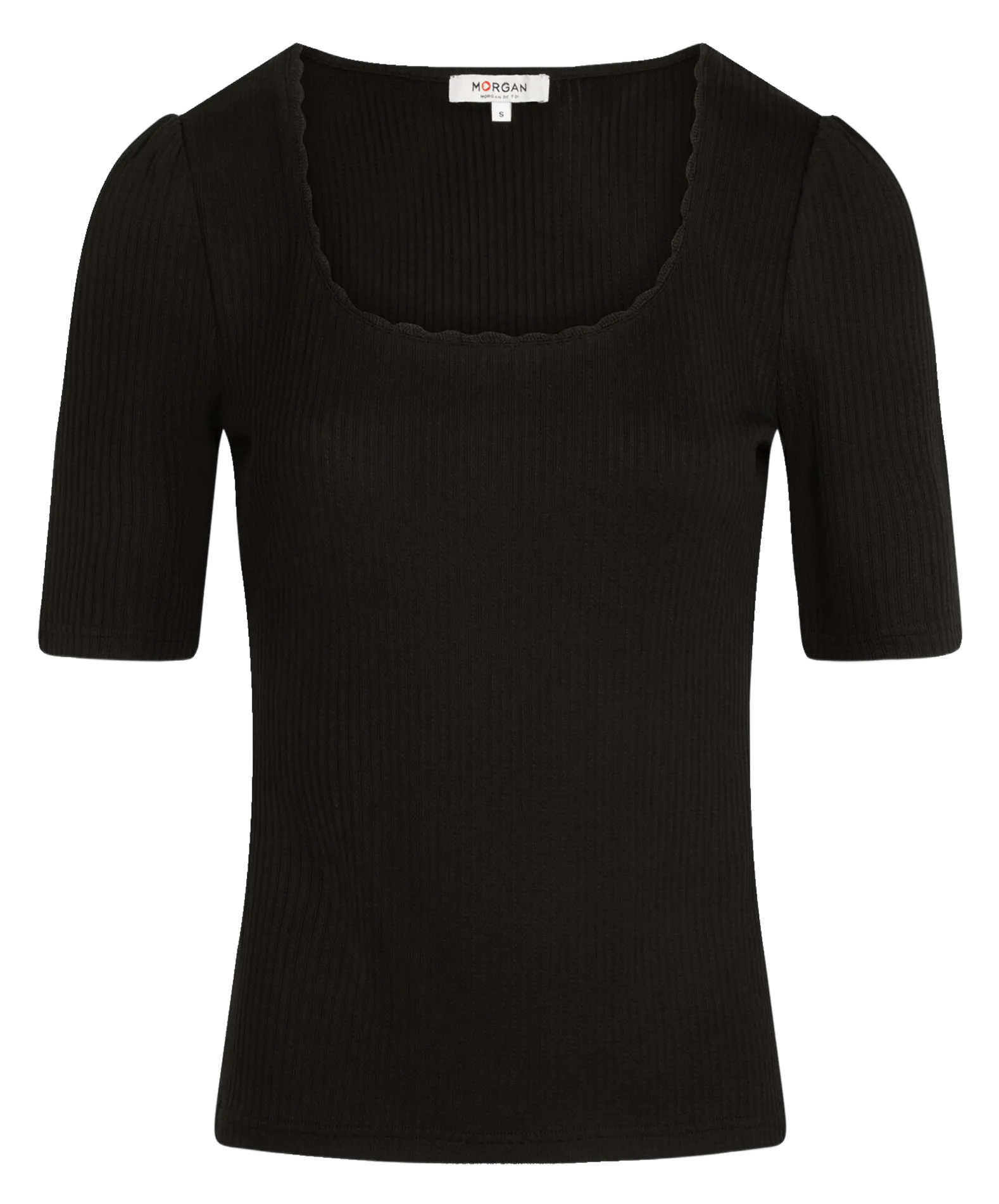 MORGAN DABRI  CAMISETA EN NEGRO