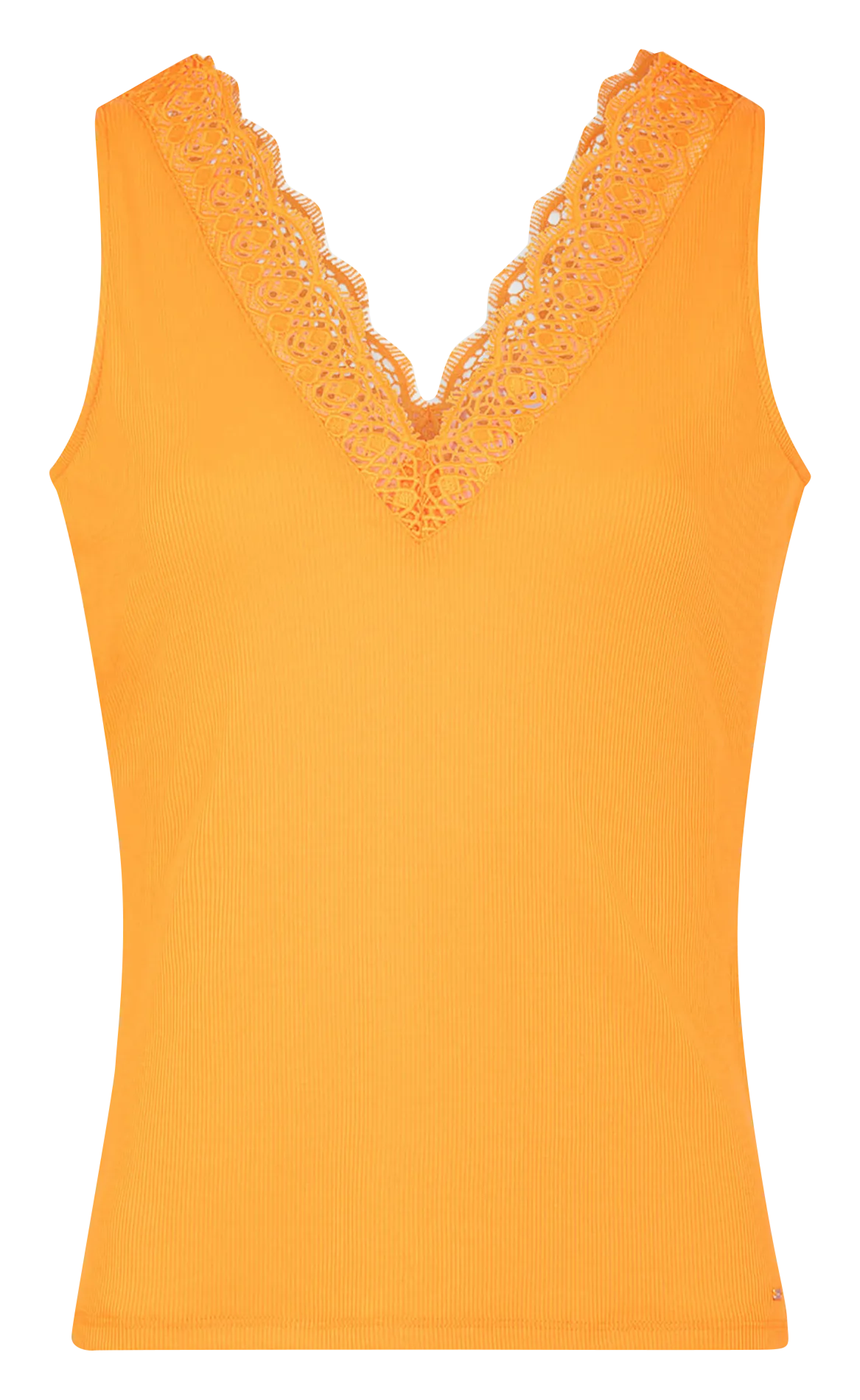 MORGAN DADILA  TOP DE ENCAJE EN NARANJA