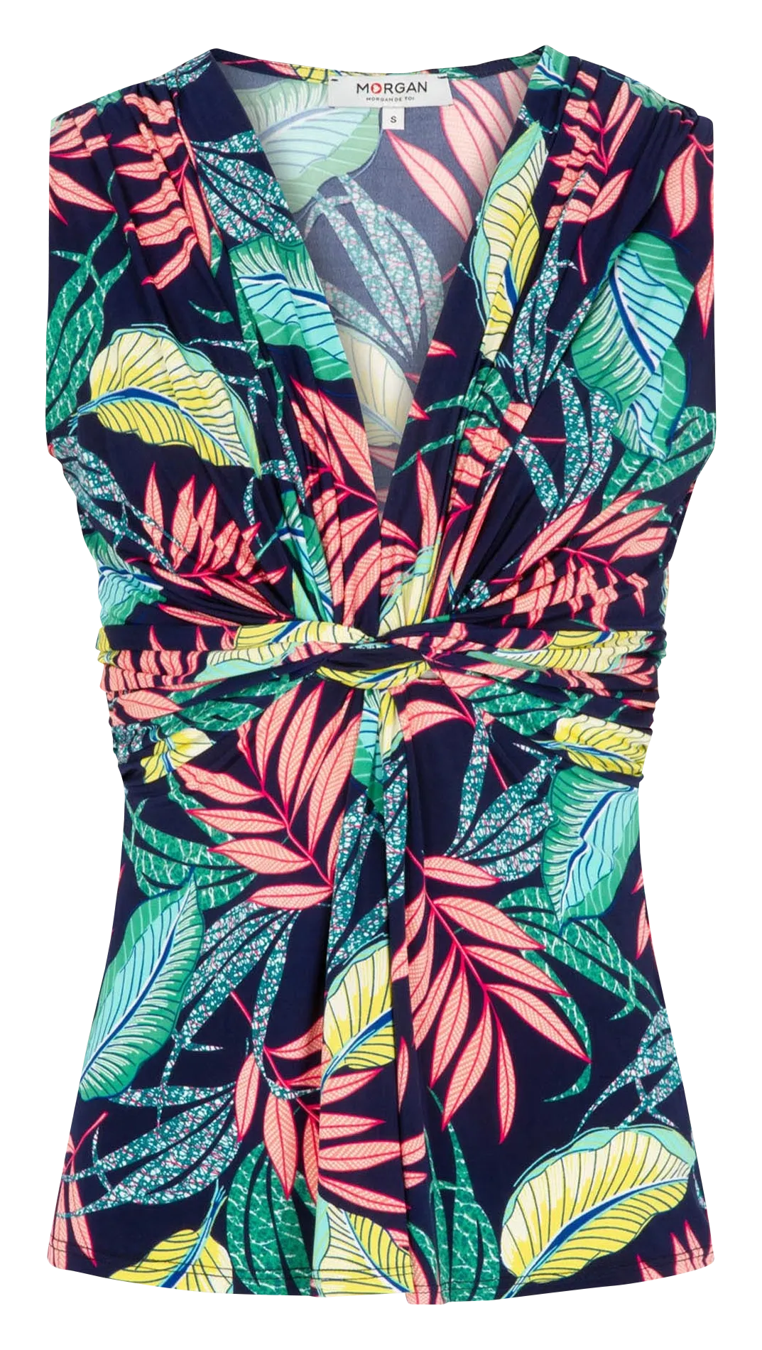 MORGAN DENISA  TOP ESTAMPADO SIN MANGAS EN MULTICOLOR