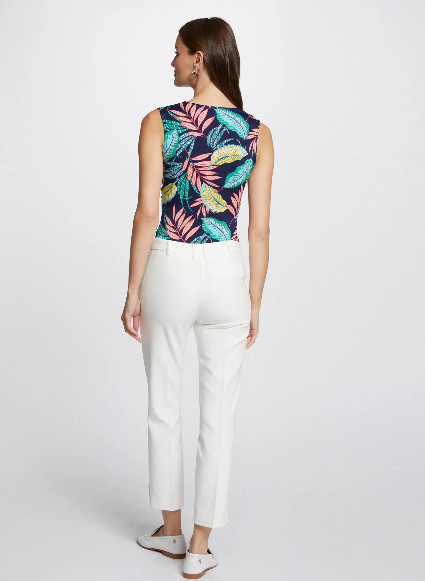 MORGAN DENISA  TOP ESTAMPADO SIN MANGAS EN MULTICOLOR