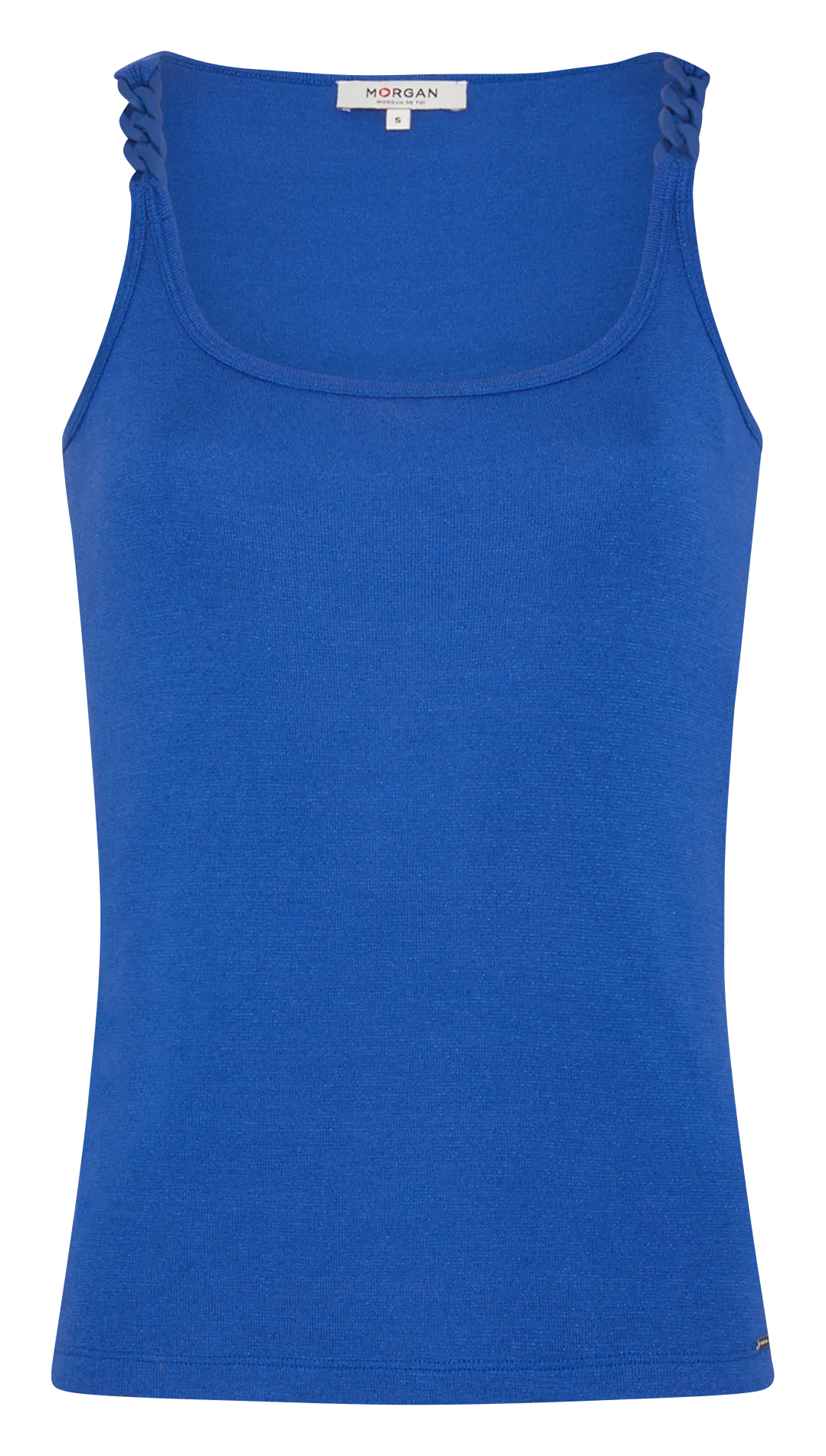 MORGAN DIDO2  CAMISETA CON TIRANTES FINOS DE METALIZADO EN AZUL