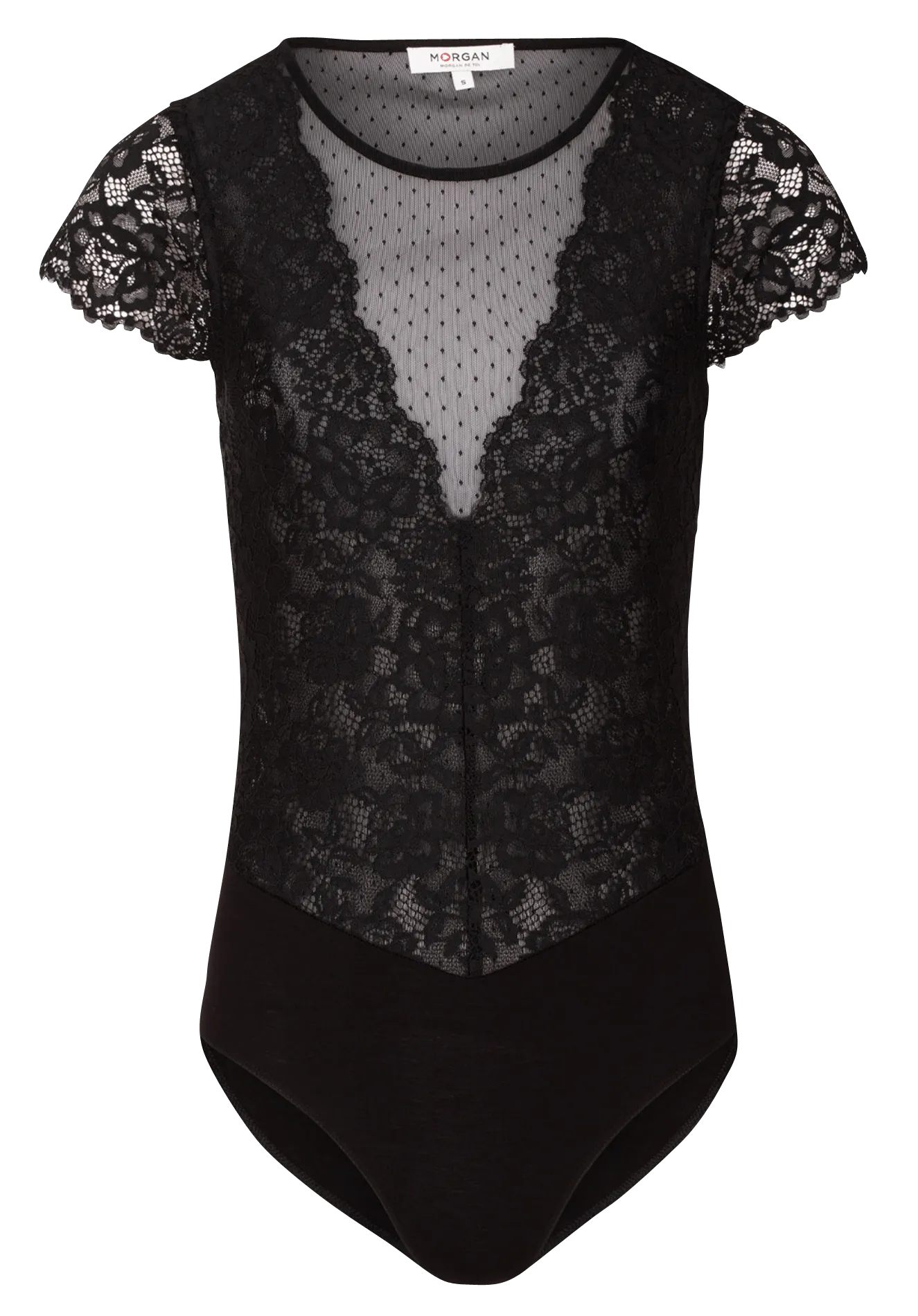MORGAN DONAO.N  BODY DE ENCAJE EN NEGRO