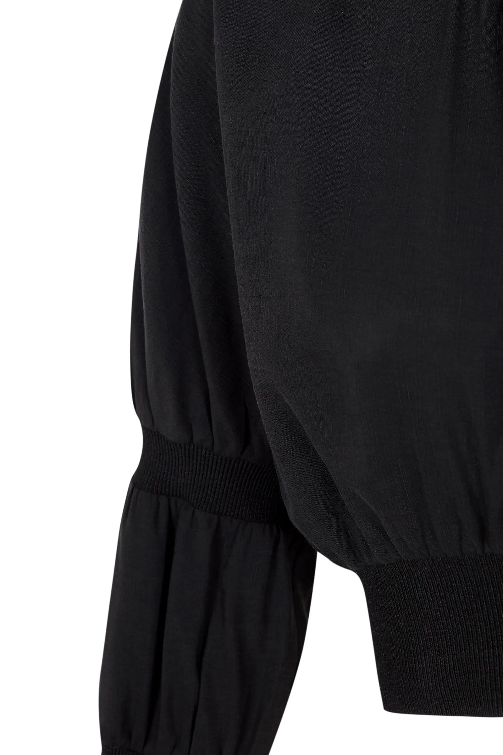 Morgan, dress in smoke gray linen and silk