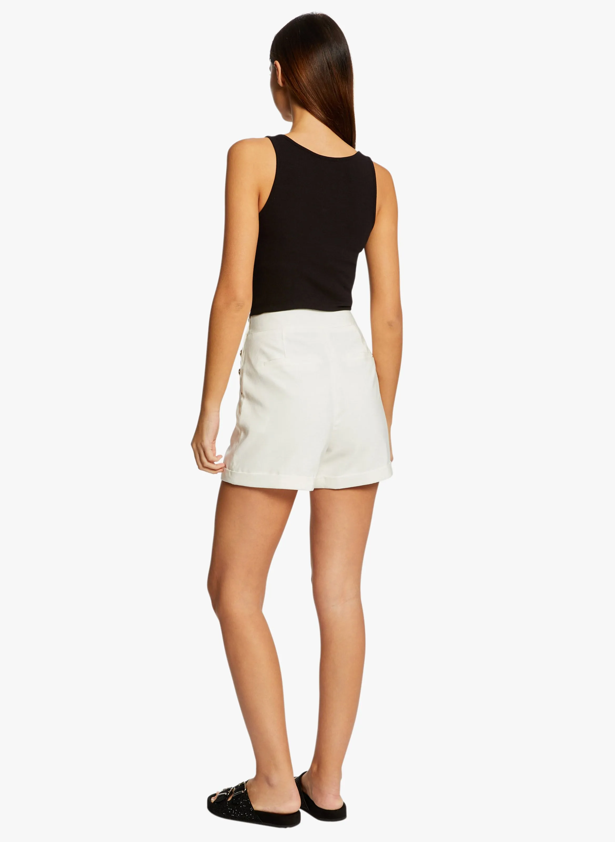 MORGAN DUA  CAMISETA DE TIRANTES CON DETALLES EN NEGRO