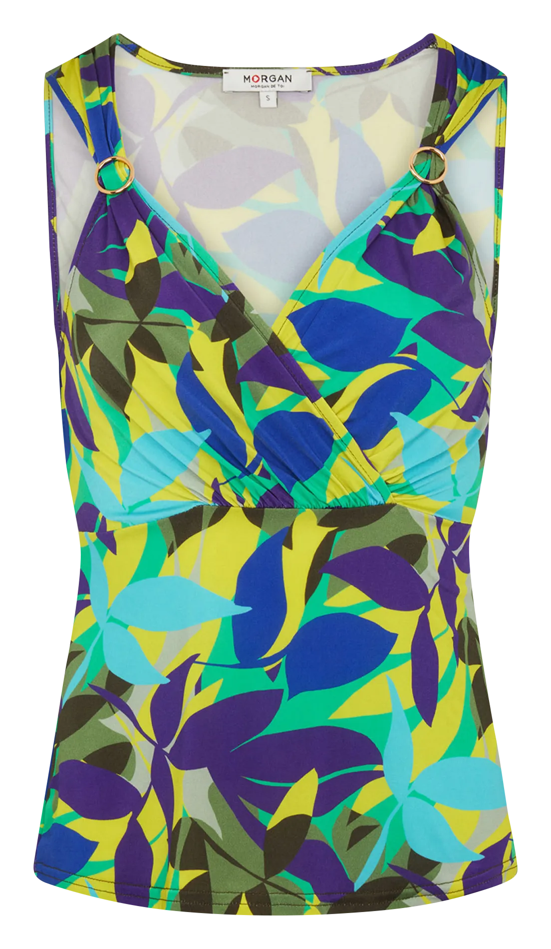 MORGAN DUSE  CAMISETA DE TIRANTES ESTAMPADA EN MULTICOLOR
