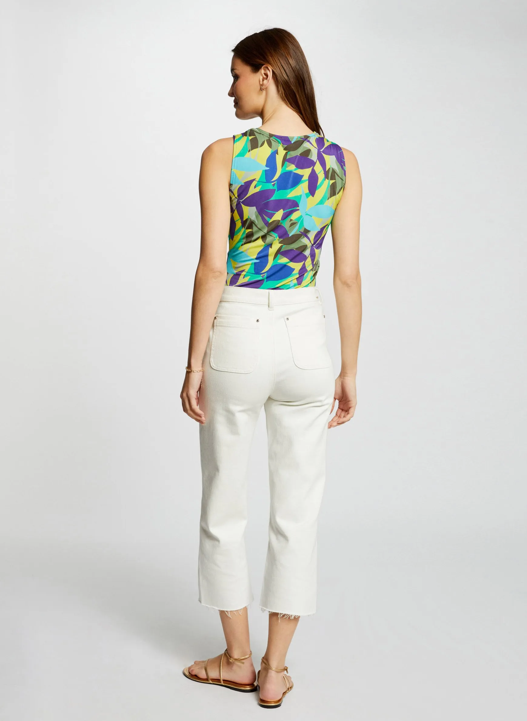 MORGAN DUSE  CAMISETA DE TIRANTES ESTAMPADA EN MULTICOLOR