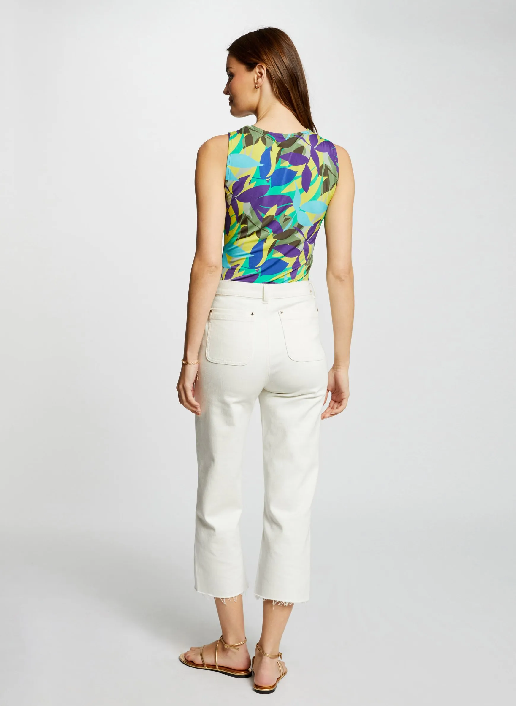 MORGAN DUSE  CAMISETA DE TIRANTES ESTAMPADA EN MULTICOLOR