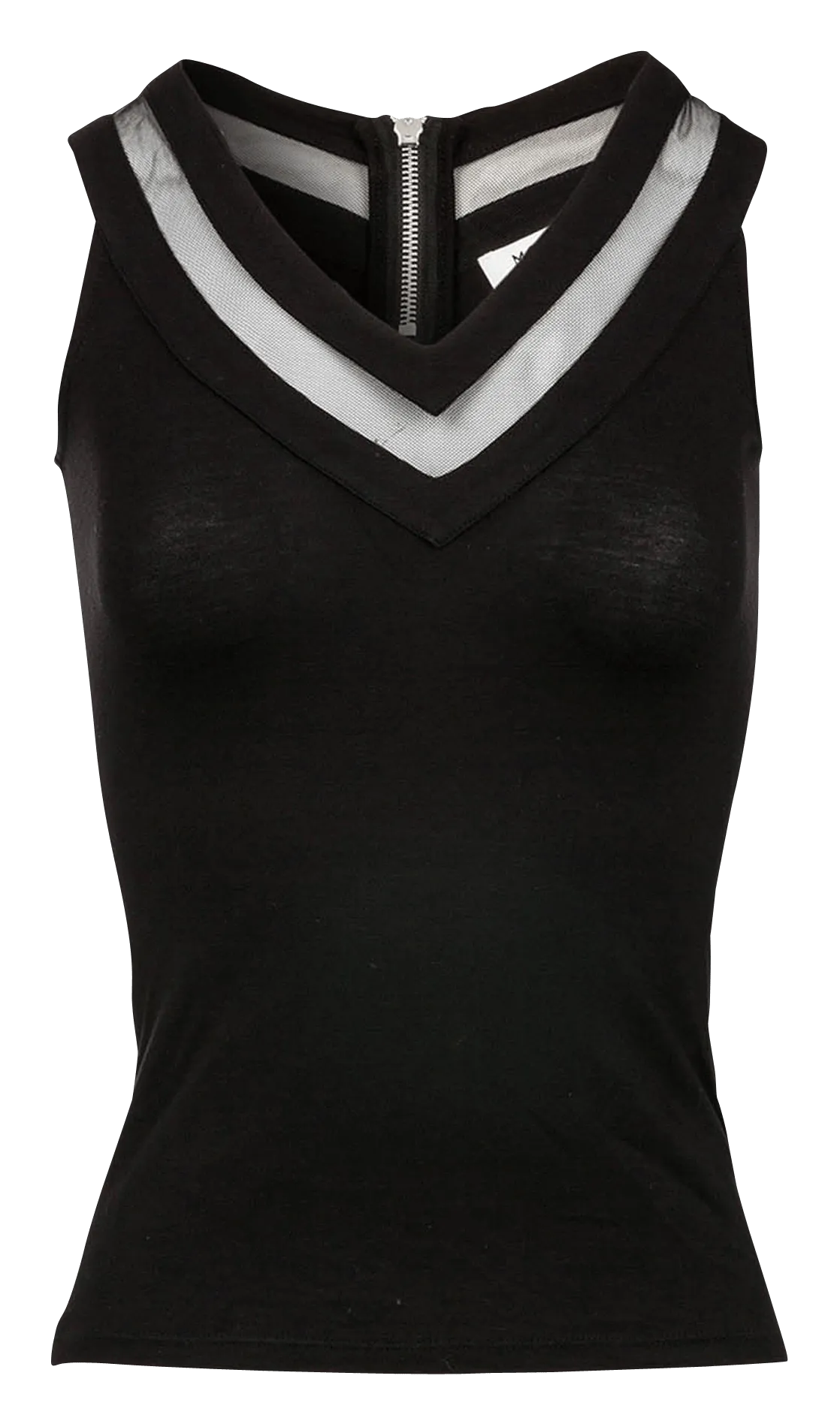 MORGAN DZANA.N  CAMISETA DE TIRANTES CON CUELLO DE PICO EN NEGRO