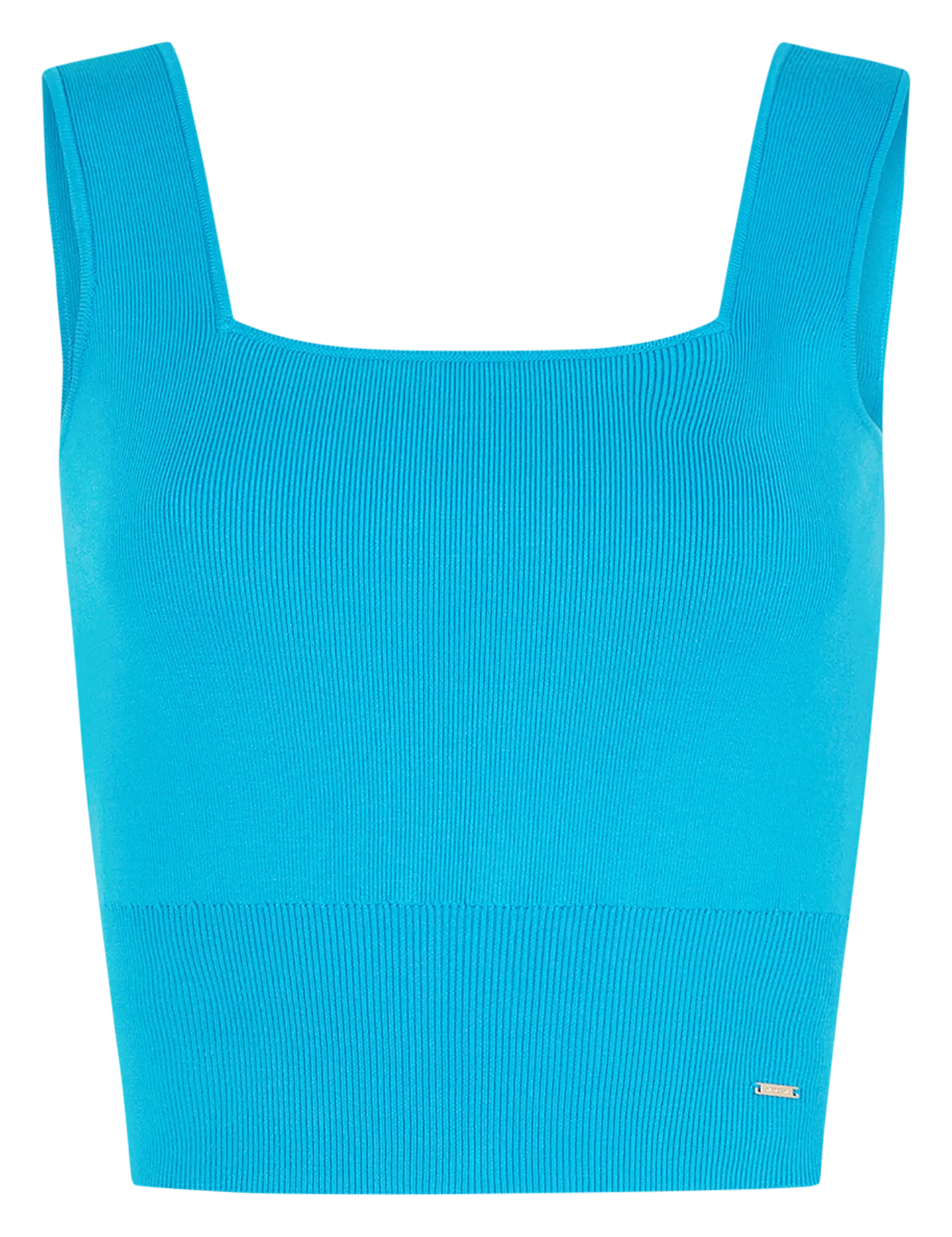 MORGAN MPINK  CAMISETA DE TIRANTES ACANALADA EN AZUL