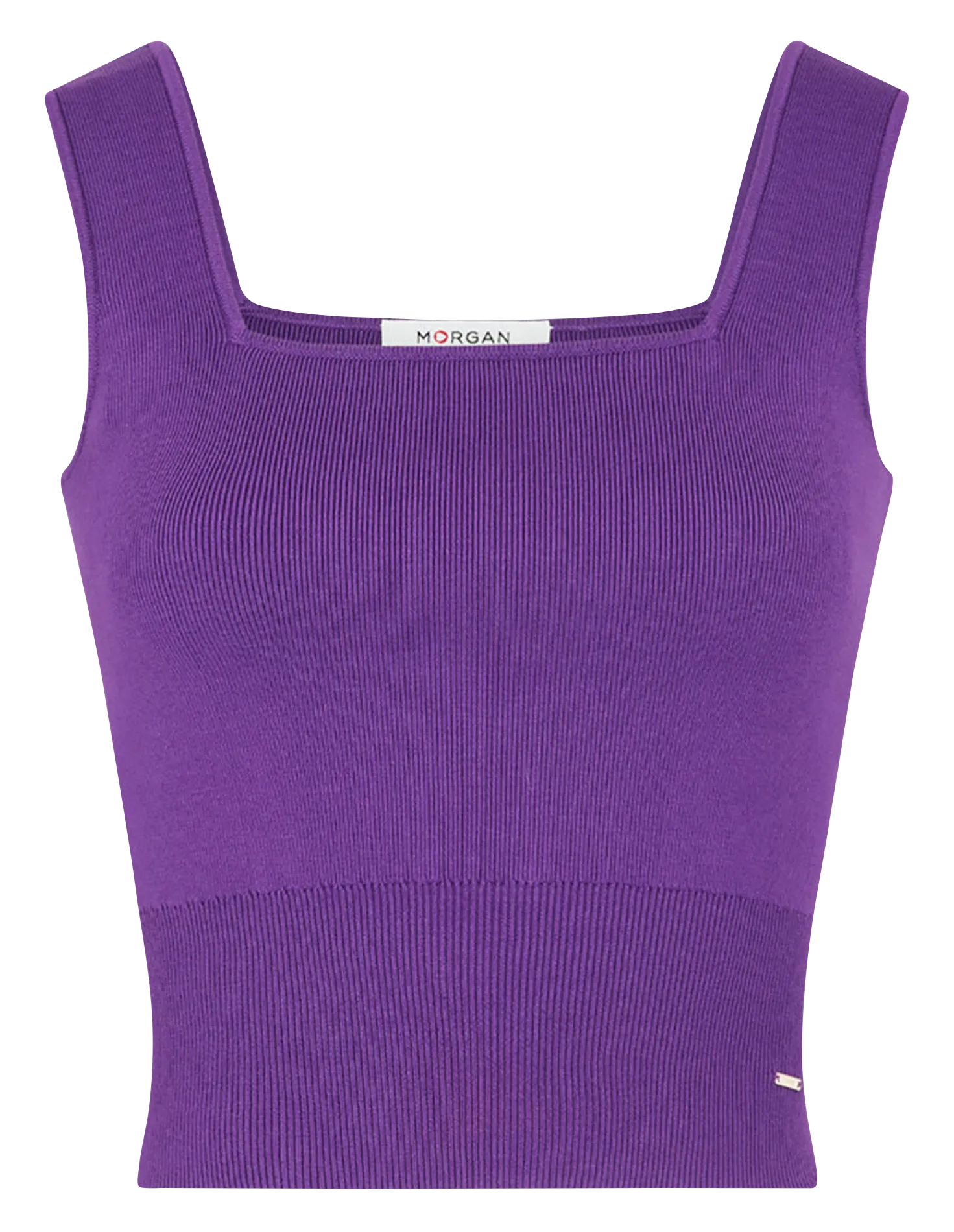 MORGAN MPINK  CAMISETA DE TIRANTES ACANALADA EN VIOLETA