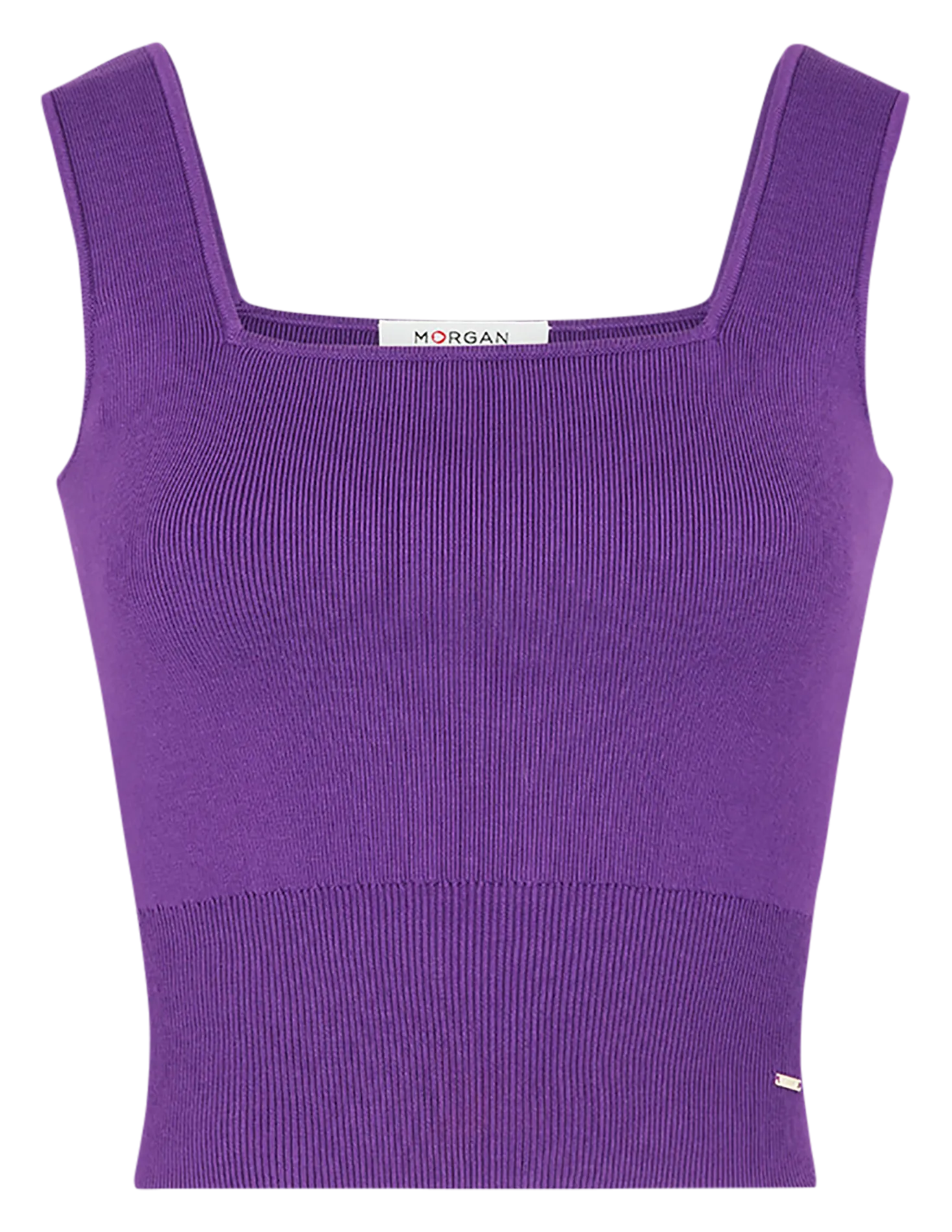MORGAN MPINK  CAMISETA DE TIRANTES ACANALADA EN VIOLETA