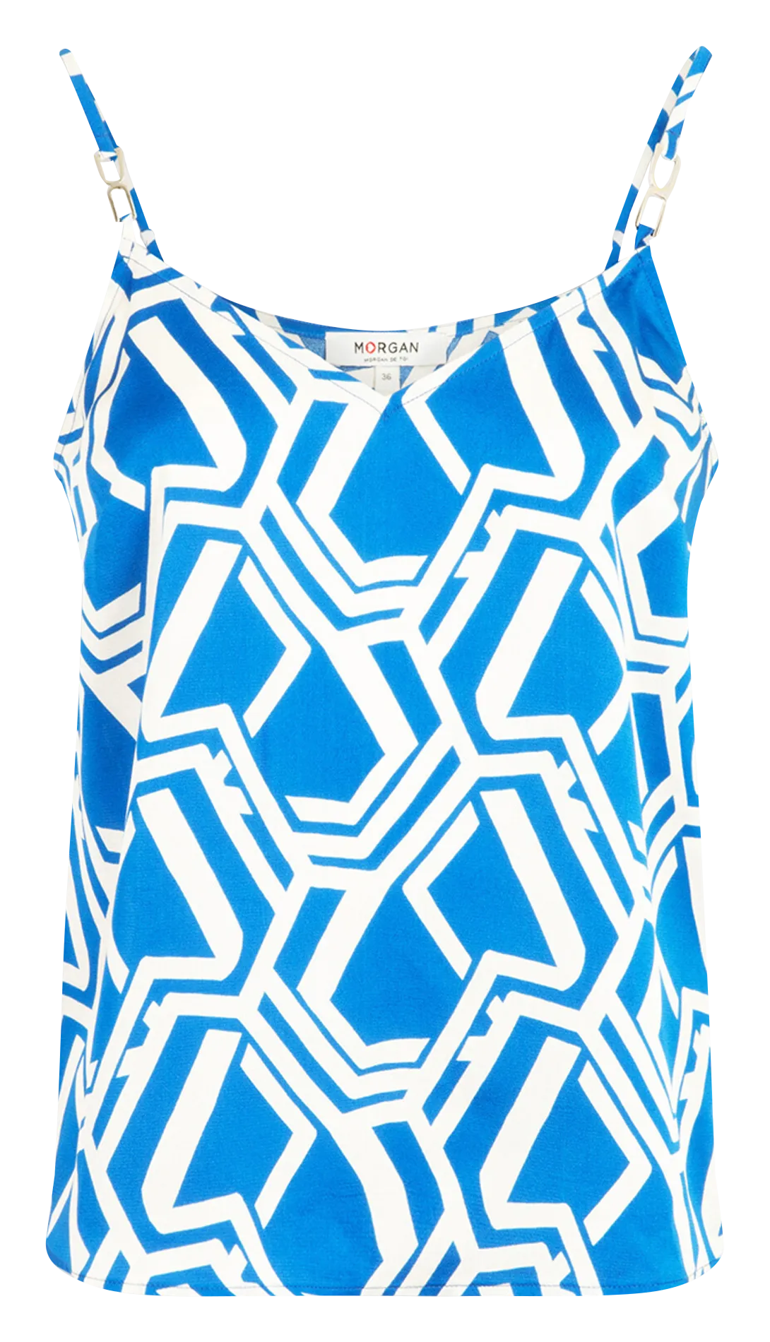 MORGAN OBLUE  CAMISETA DE TIRANTES RECTA ESTAMPADA EN MULTICOLOR