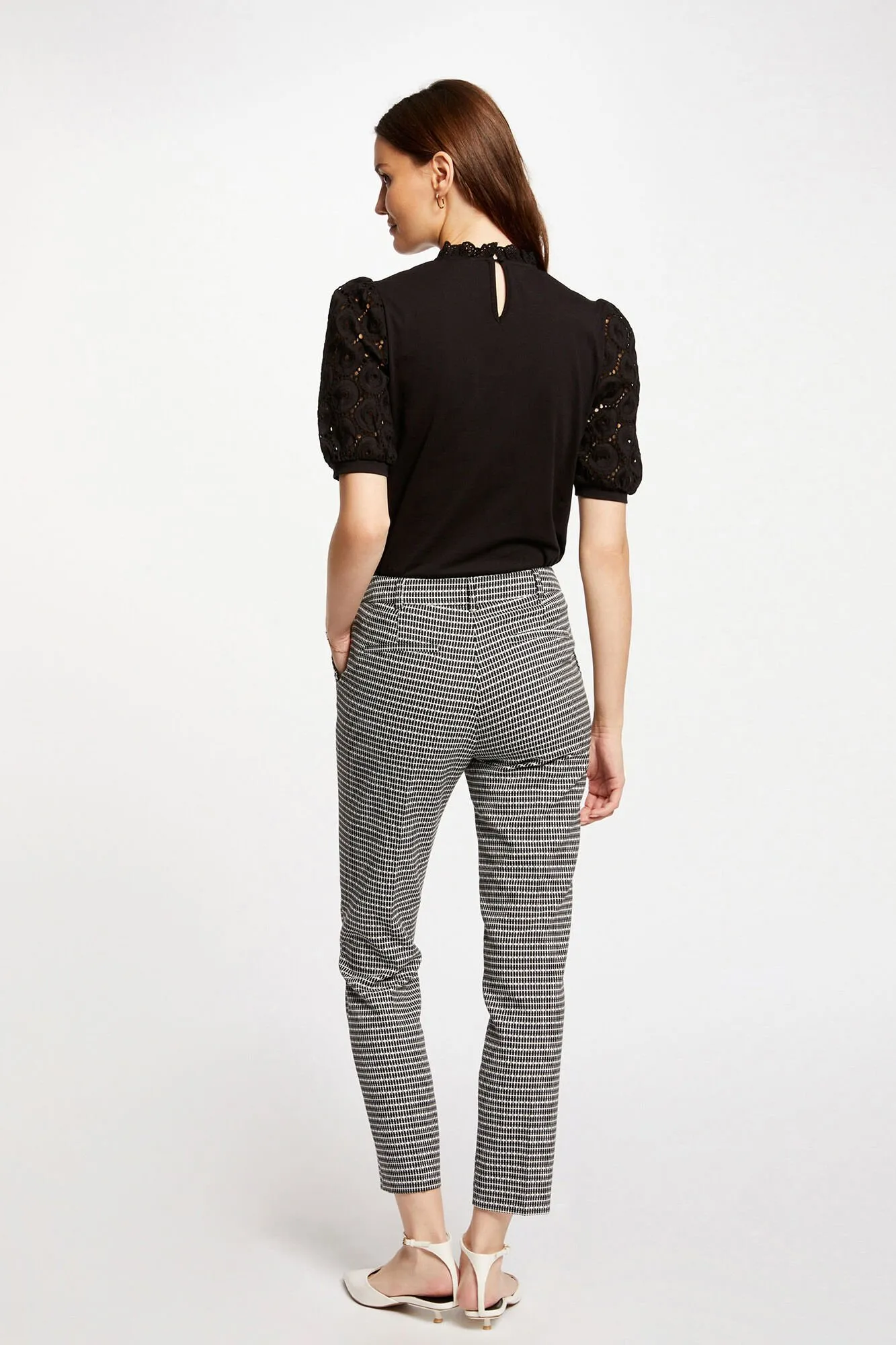 Morgan Pantalón cigarette estampado