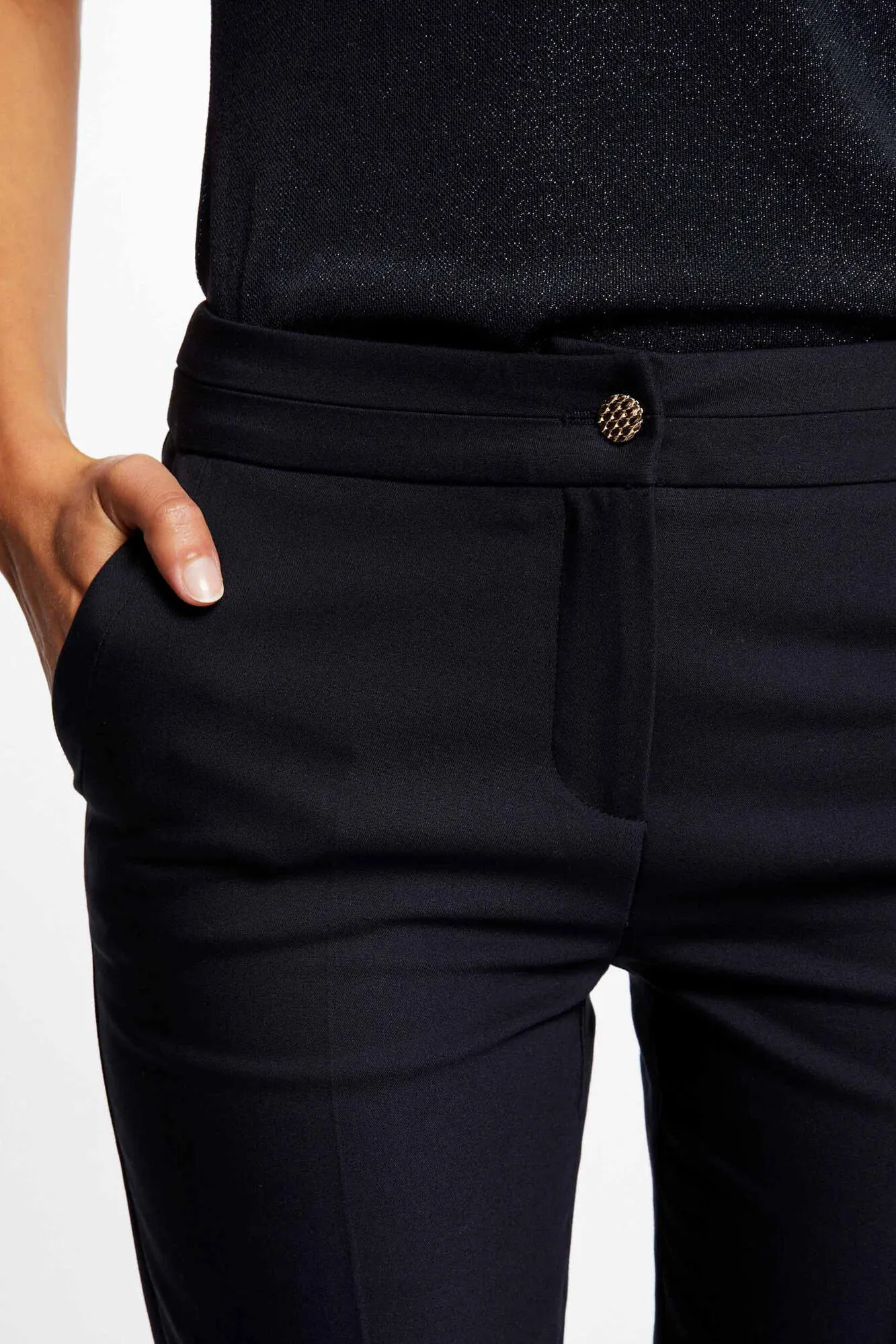 Morgan Pantalón city recto estilo corto