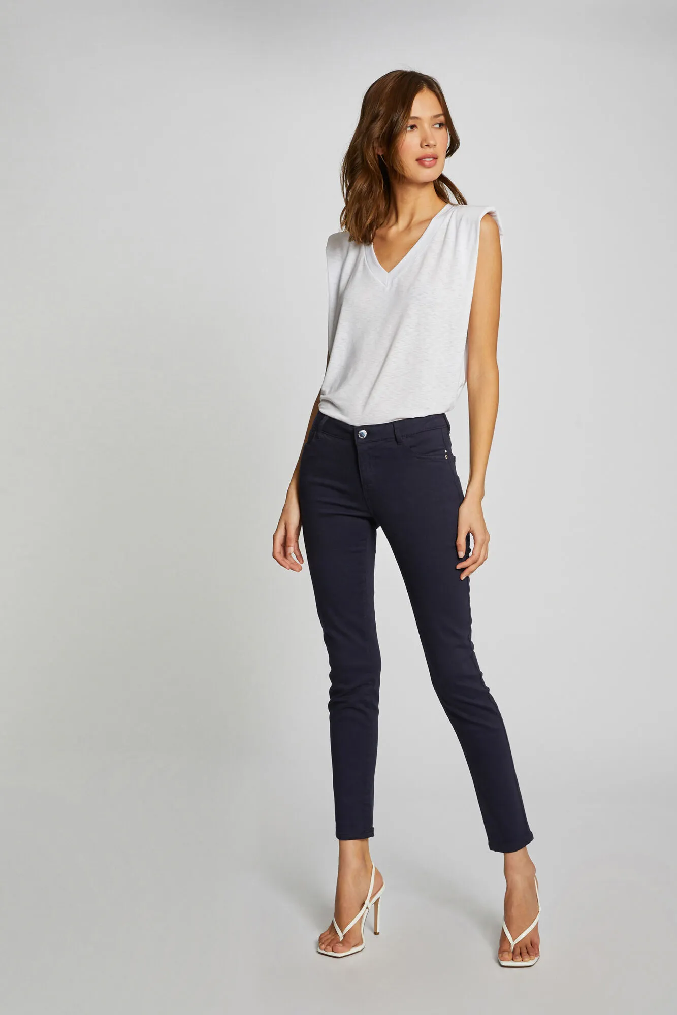 Morgan Pantalón skinny talle bajo