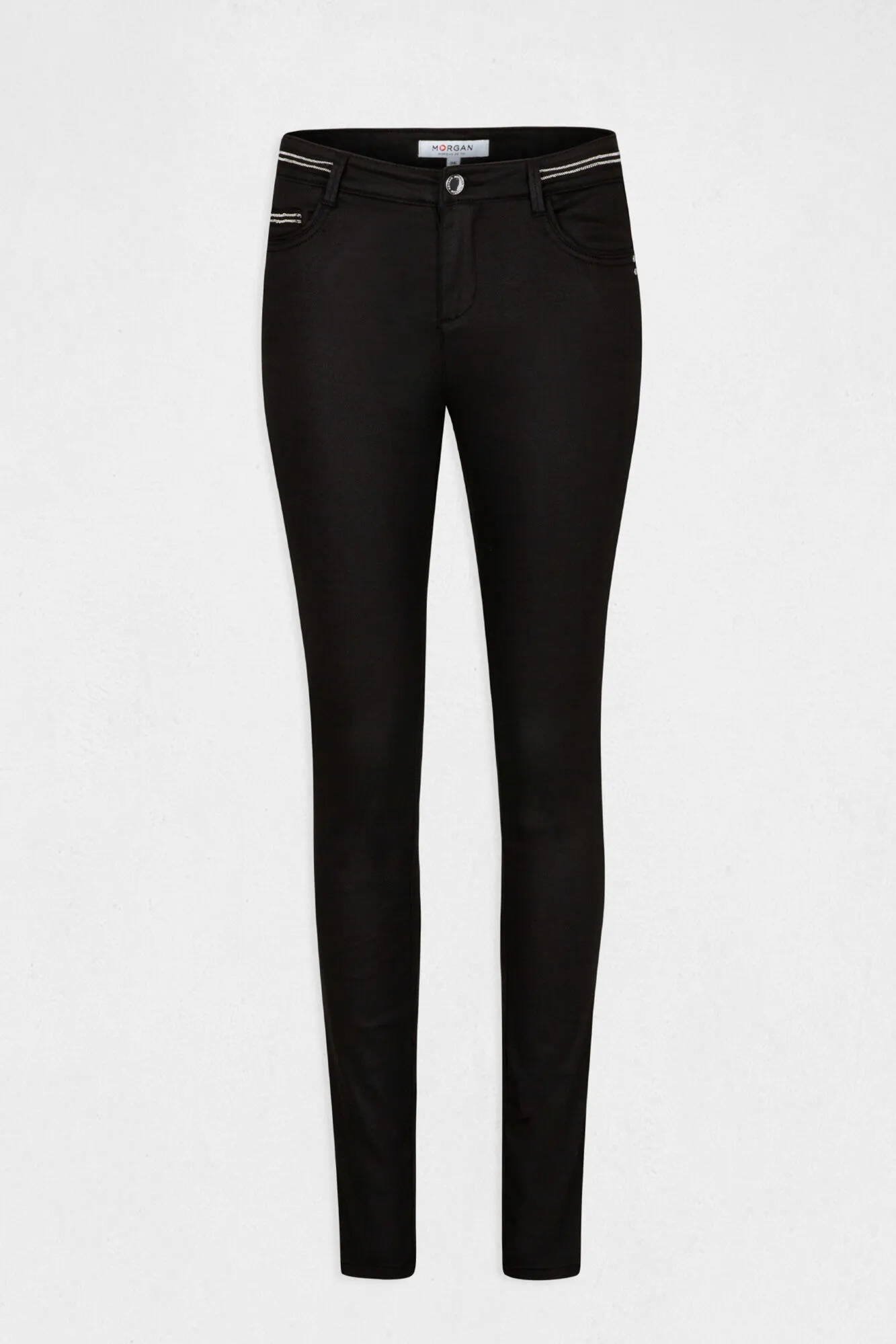 Morgan Pantalón slim efecto mojado