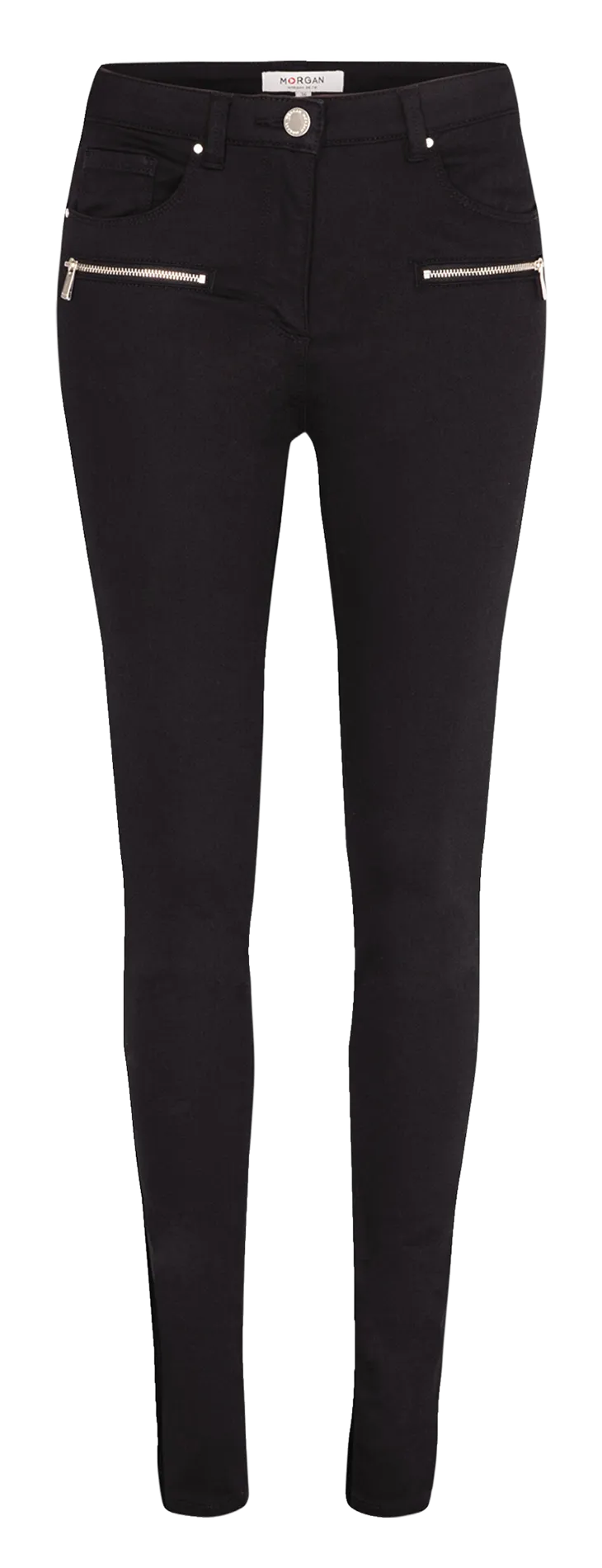 MORGAN PATRICK  JEAN SKINNY EN COTON MéLANGé EN NEGRO