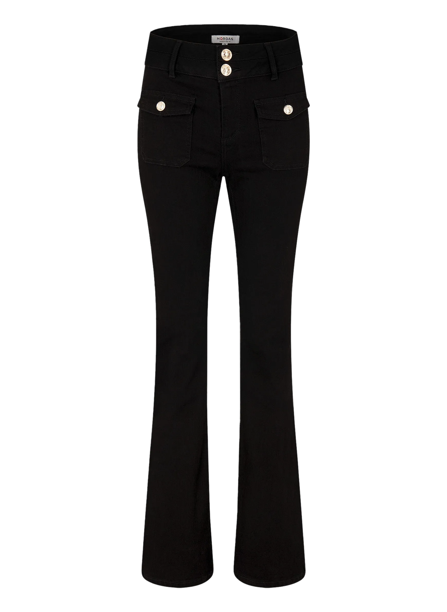 MORGAN POLEN  VAQUERO BOOTCUT DE MEZCLA DE ALGODóN EN NEGRO