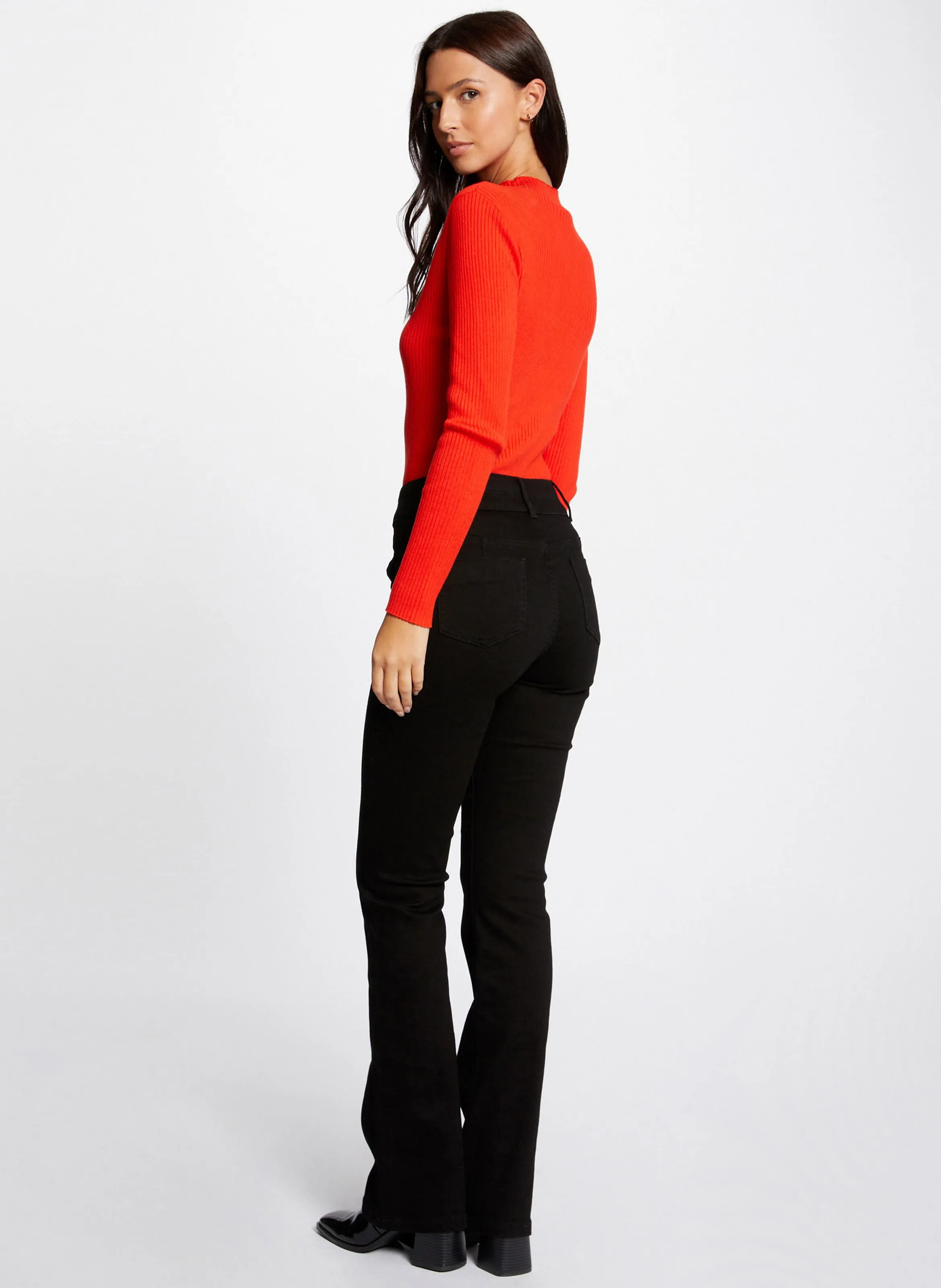 MORGAN POLEN  VAQUERO BOOTCUT DE MEZCLA DE ALGODóN EN NEGRO