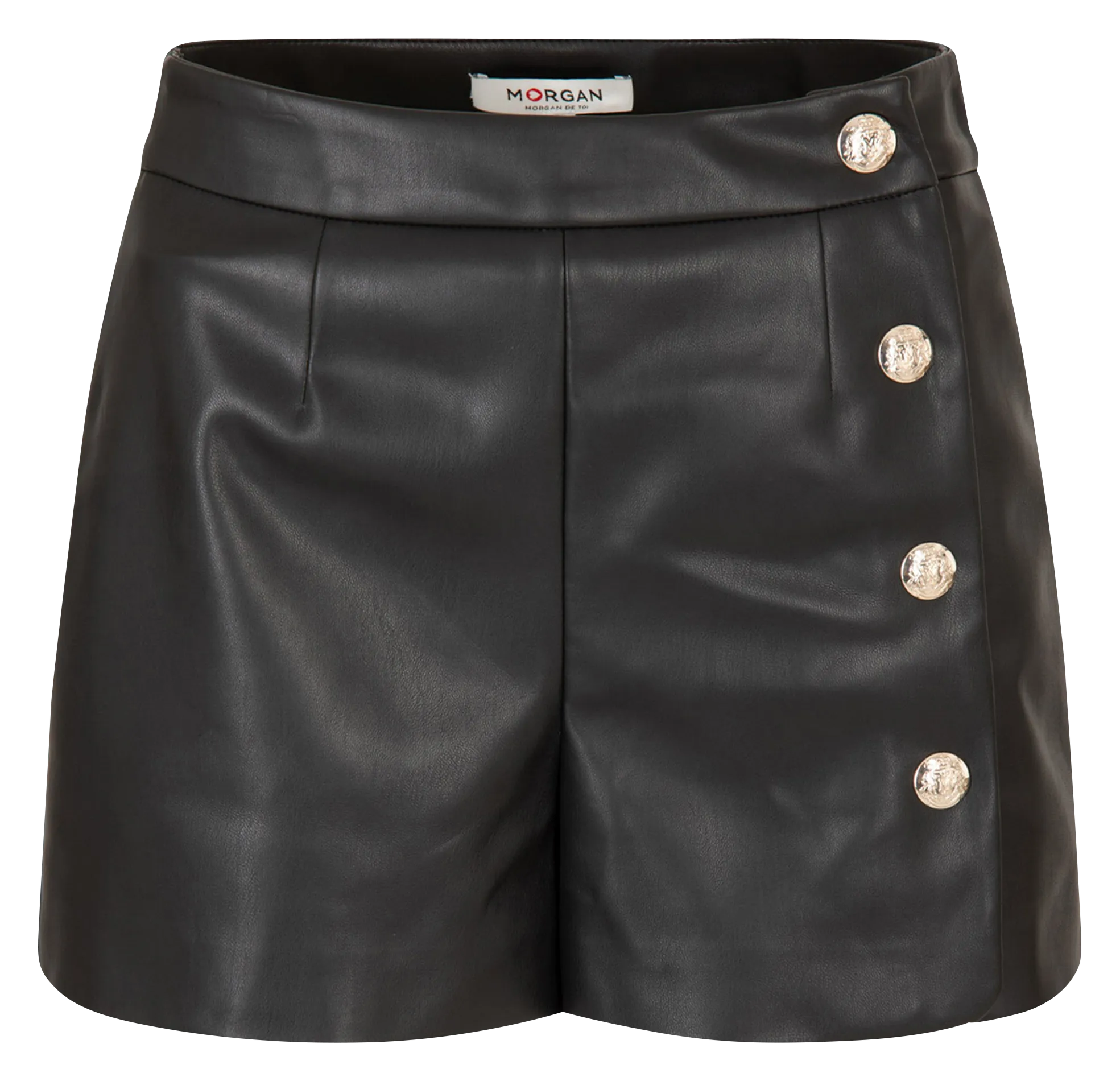 MORGAN SHOFICE  SHORT RECTO CON BOTONES EN NEGRO