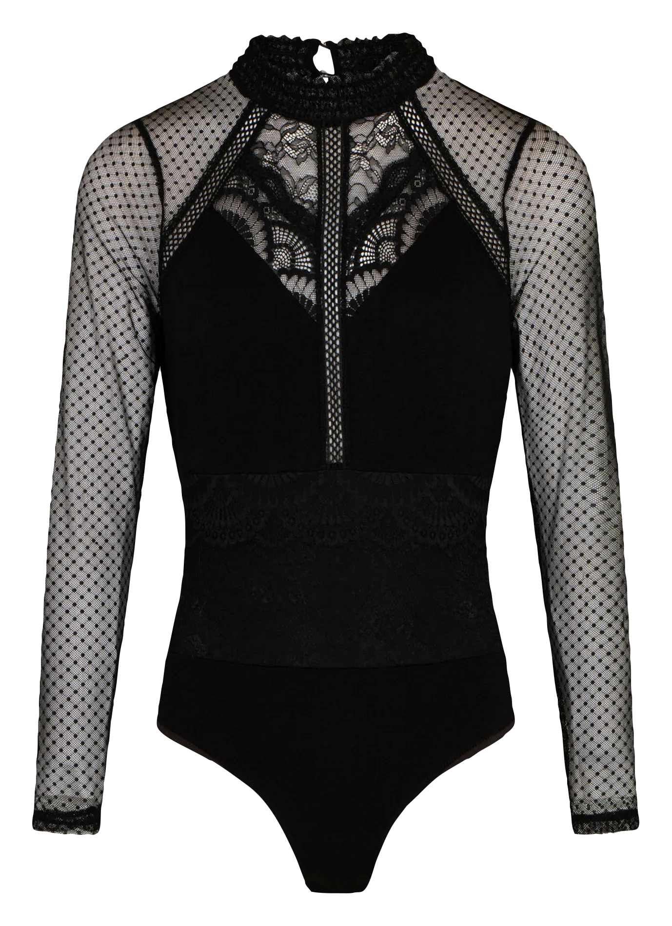 MORGAN TJULIE  BODY AJUSTADO CON CUELLO ALTO EN NEGRO