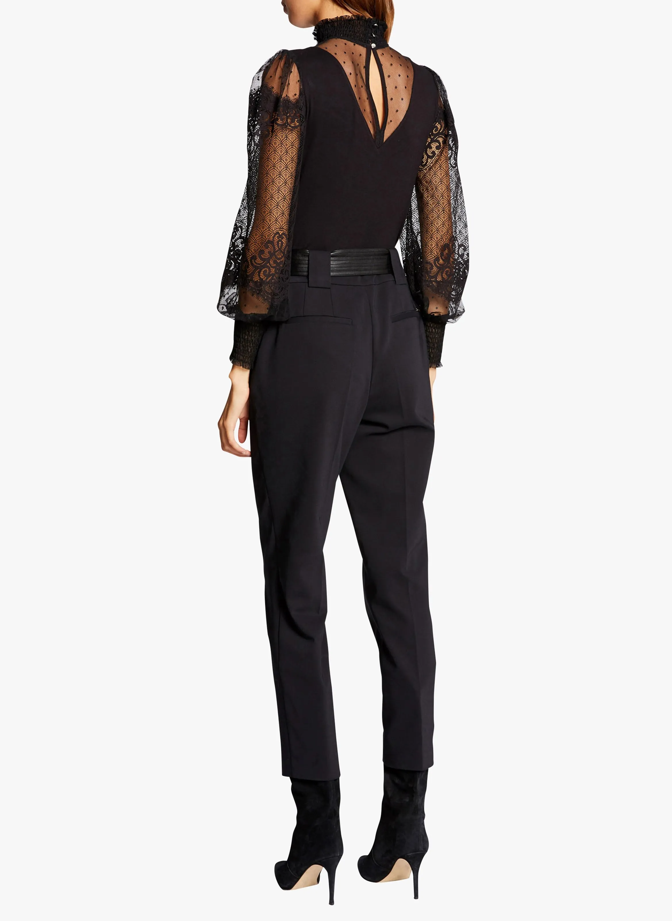 MORGAN TONA  BODY BIMATERIA CON CUELLO ALTO EN NEGRO