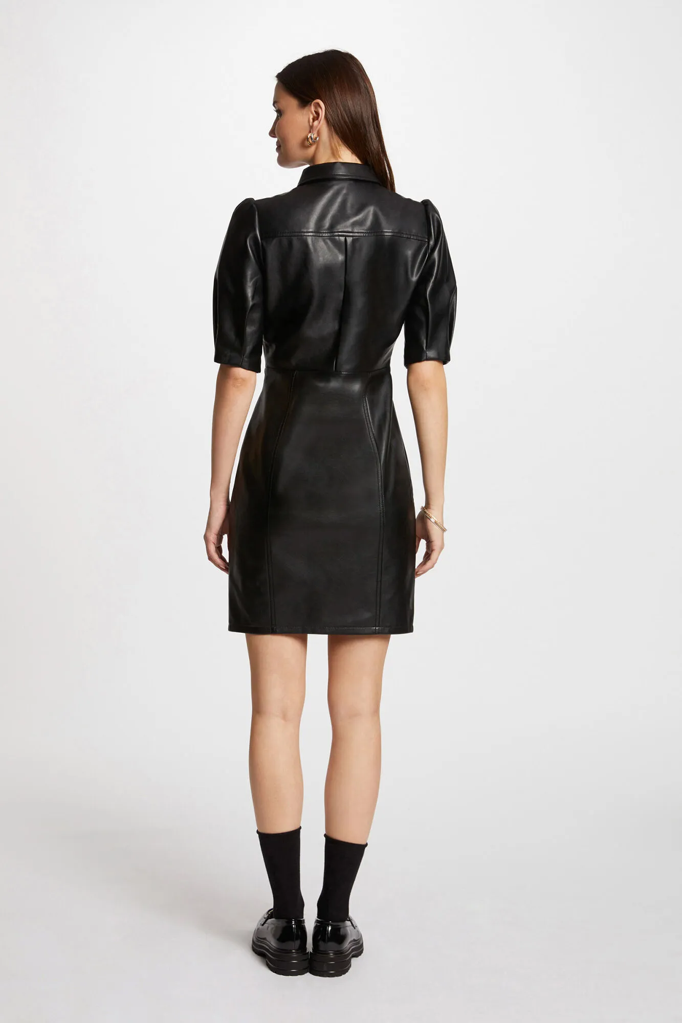 Morgan Vestido corto cuero sintético