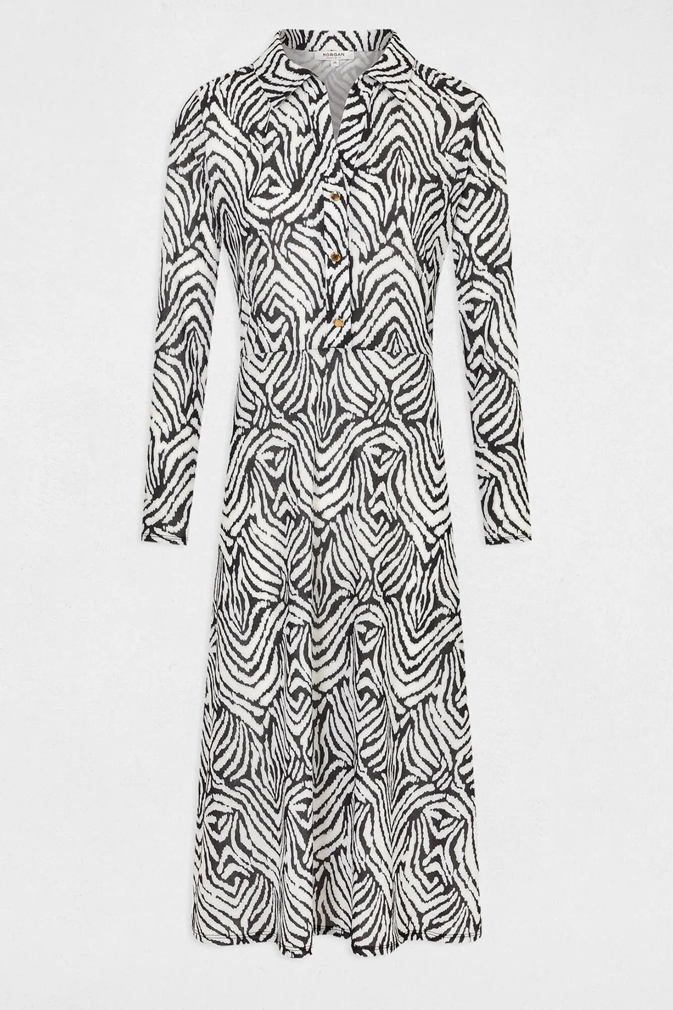 Morgan Vestido midi recto estampado