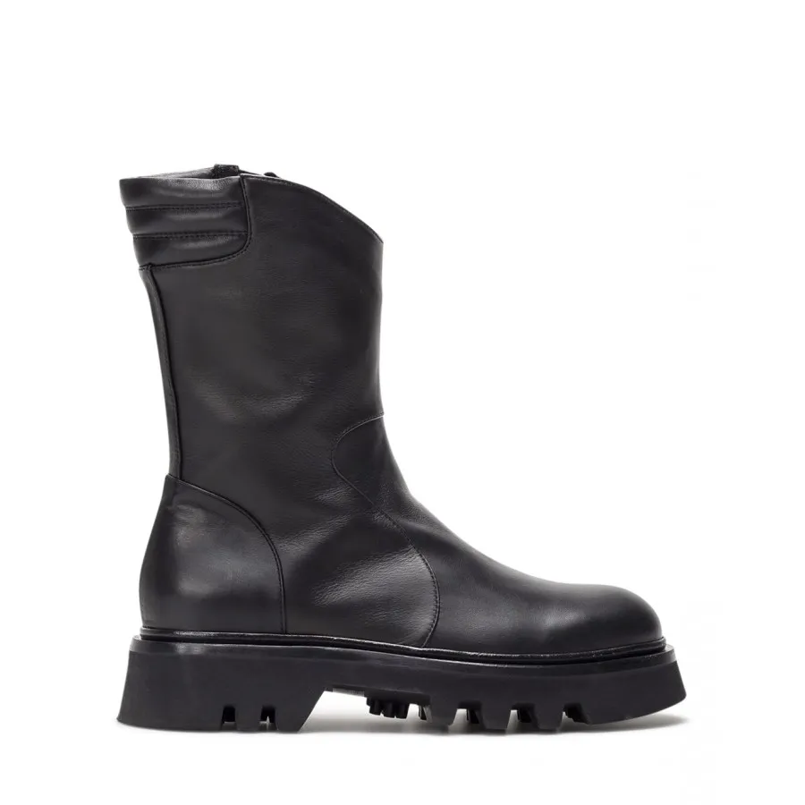 Mujeres Botines POMME D'OR 2882A Seta Nero Cuero Negro